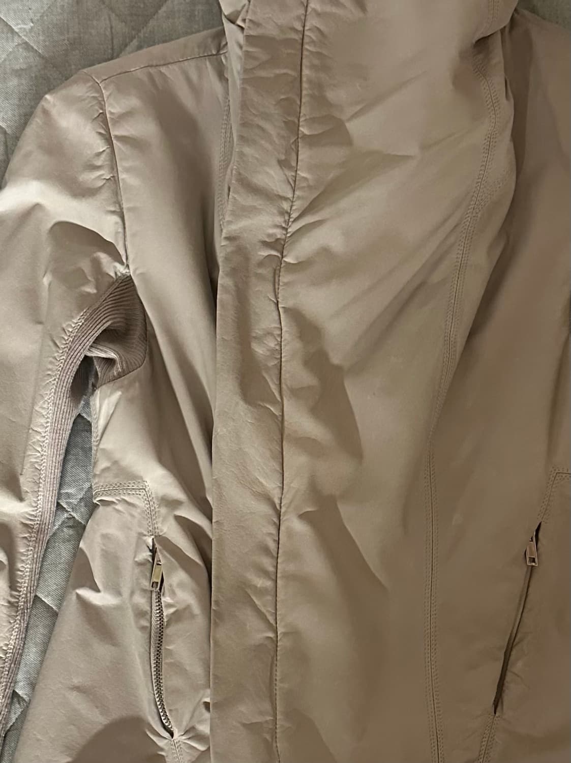 릭오웬스 가죽 자켓 베이지 상품이미지4