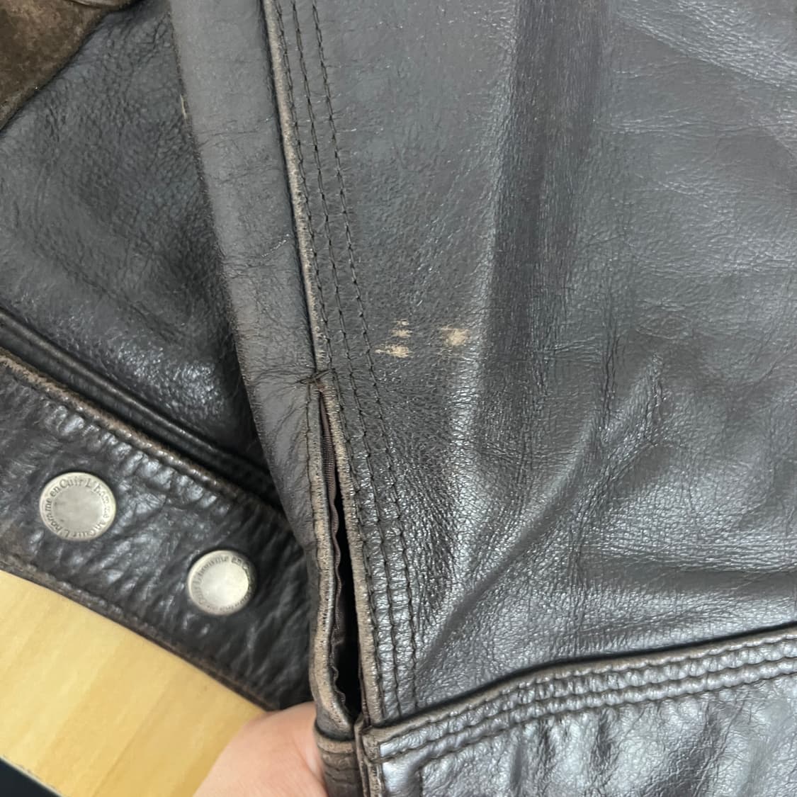 L'homme en Cuir 스웨이드 엣지라인 양가죽 라이더 자켓 50 상품이미지8