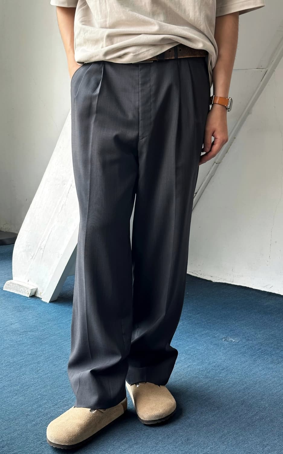 Tropical wool blend 2 pleats trouser 상품이미지8