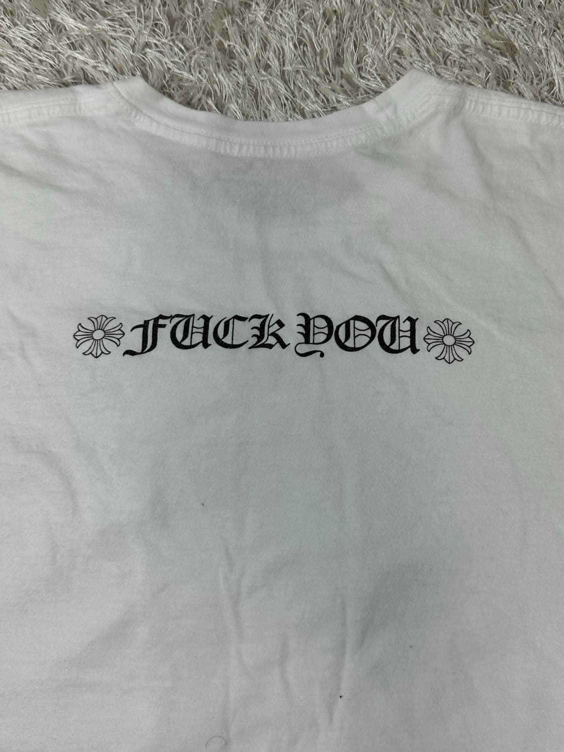 [M] 백화점판 정품 크롬하츠 퍽유로고 반팔 화이트 상품이미지6