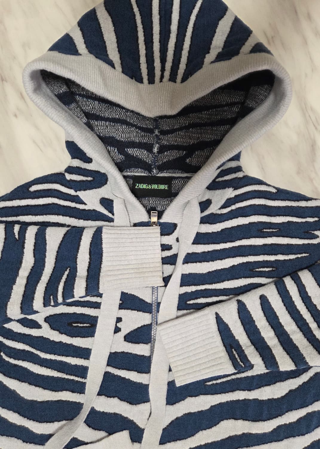 자딕앤볼테르 여성 지브라패턴 니트 후드집업 상품이미지10