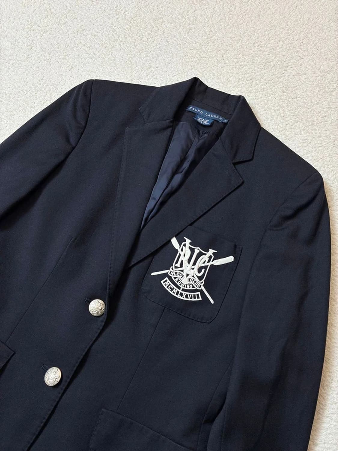 랄프로렌 00's RLC 자수포켓 은장 버튼 블레이저 PN6907 상품이미지2