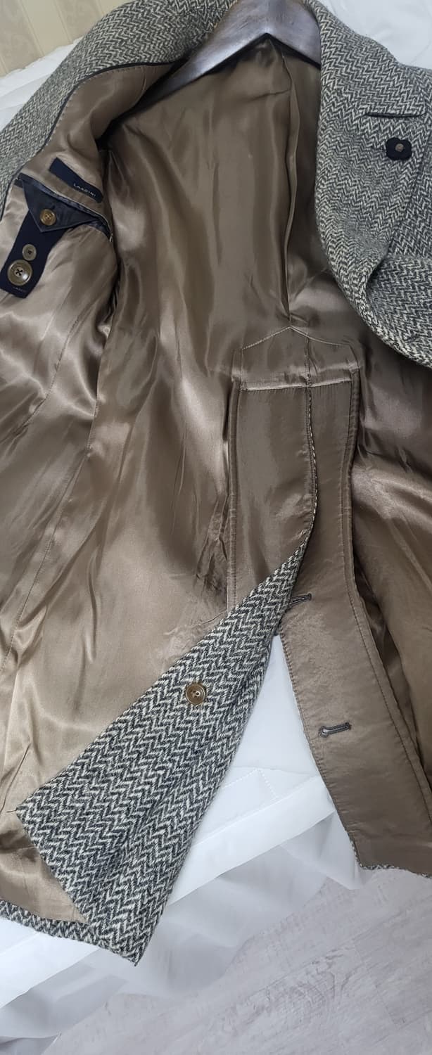 Lardini 헤링본 폴로 코트 상품이미지7