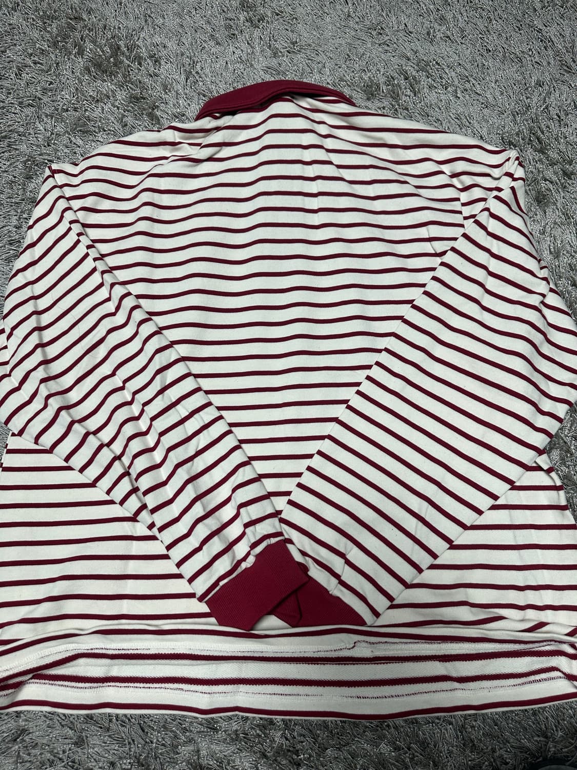 [XL] dnsr 디앤써 스트라이프 폴로 셔츠 레드 상품이미지4