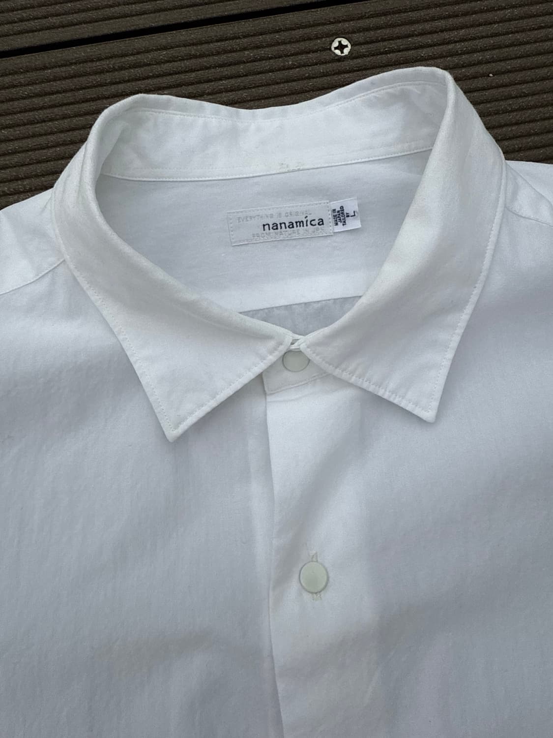 (L)나나미카 레귤러 칼라 윈드 화이트 셔츠 상품이미지3