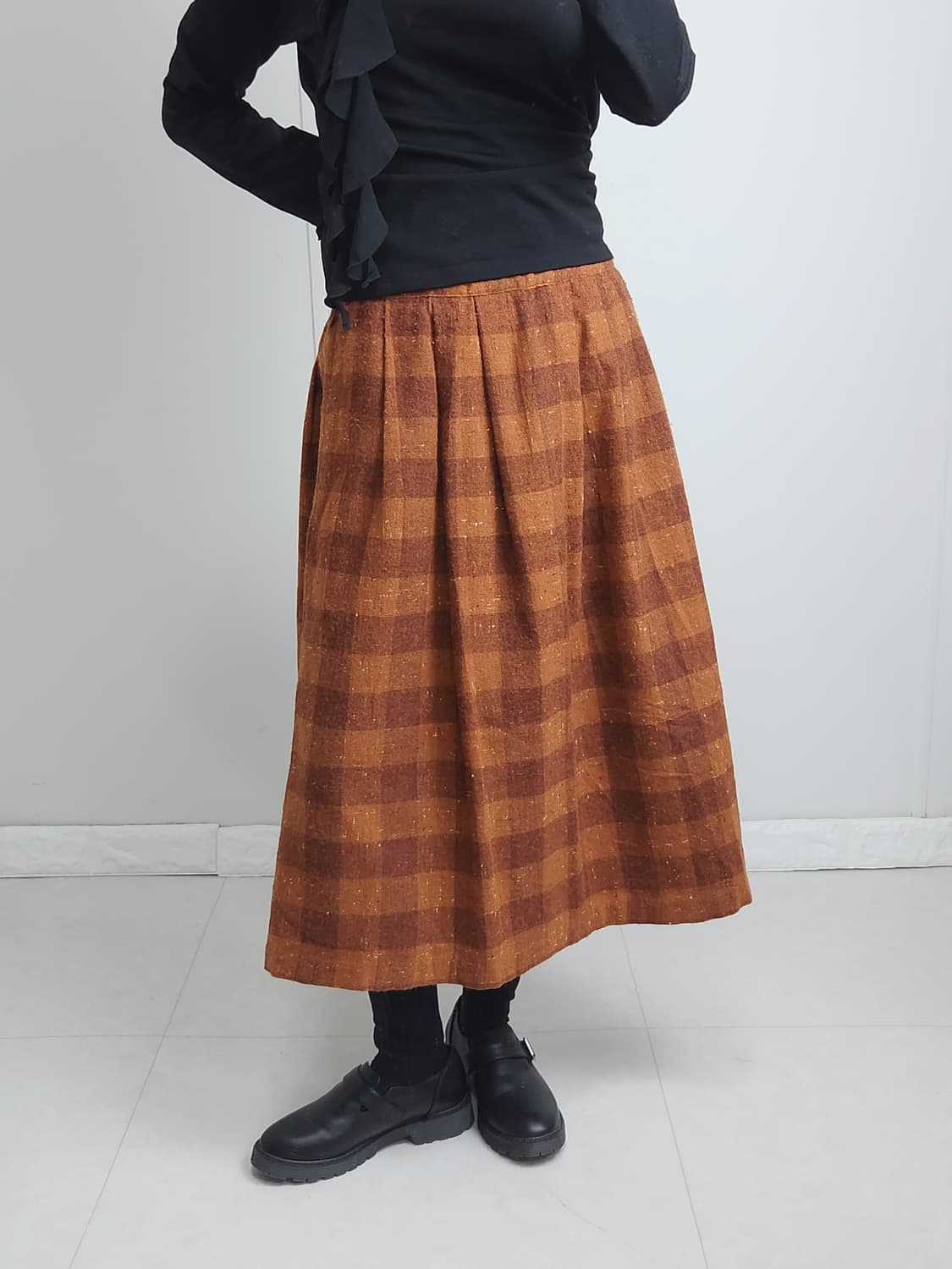 체크 스커트 상품이미지5