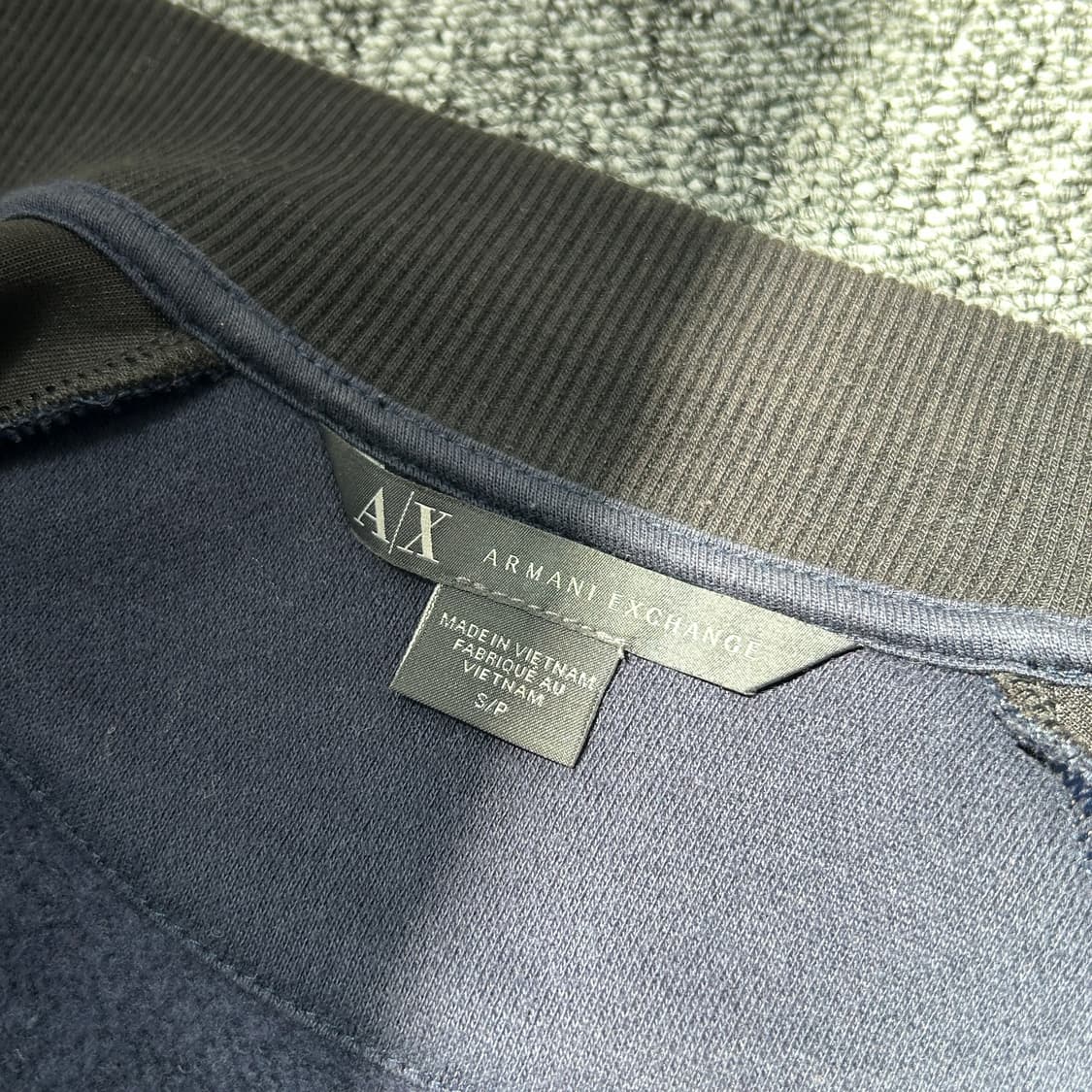 아르마니 익스체인지 네이비 로고 블루종 자켓 상품이미지8