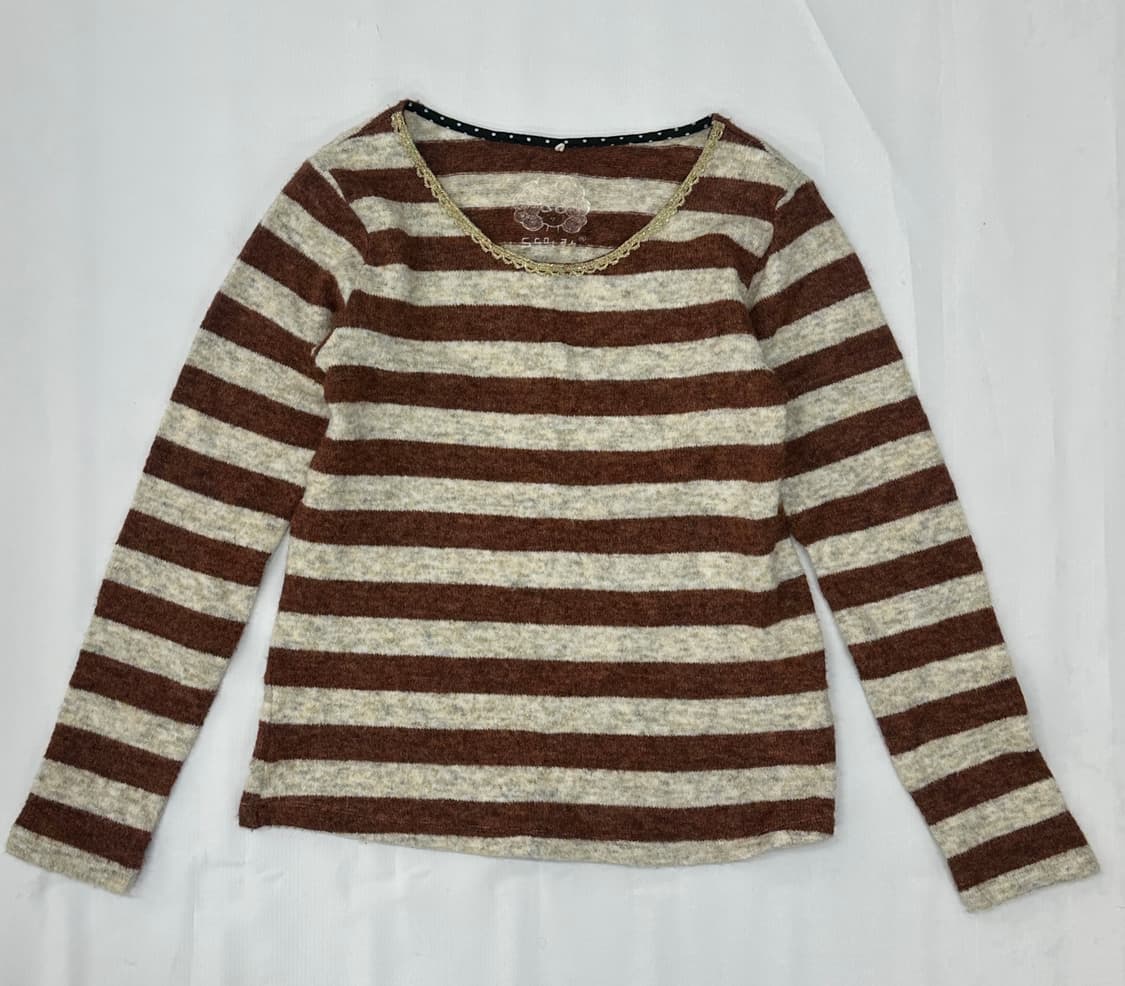 🤎슈슈룬 라떼갸루 코디세트🤎 브라운 러블리 자켓 니트 미디스커트 상품이미지5