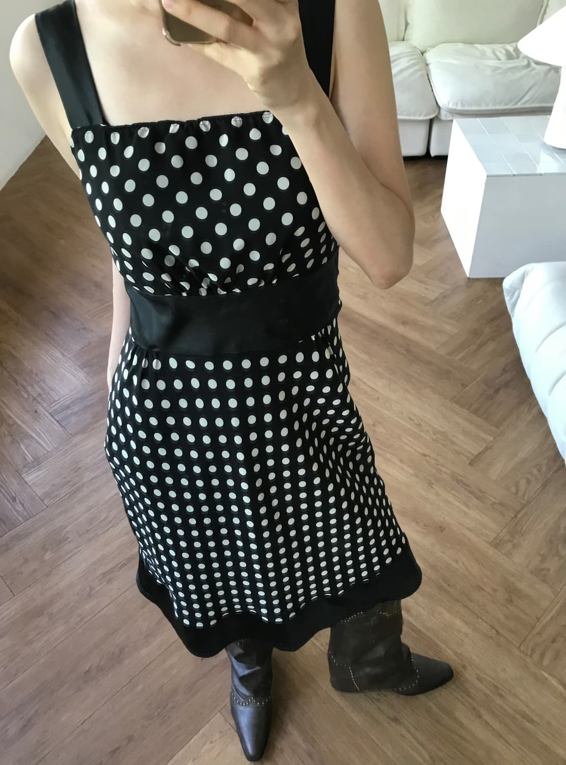 vintage dot pattern one-piece 상품이미지2