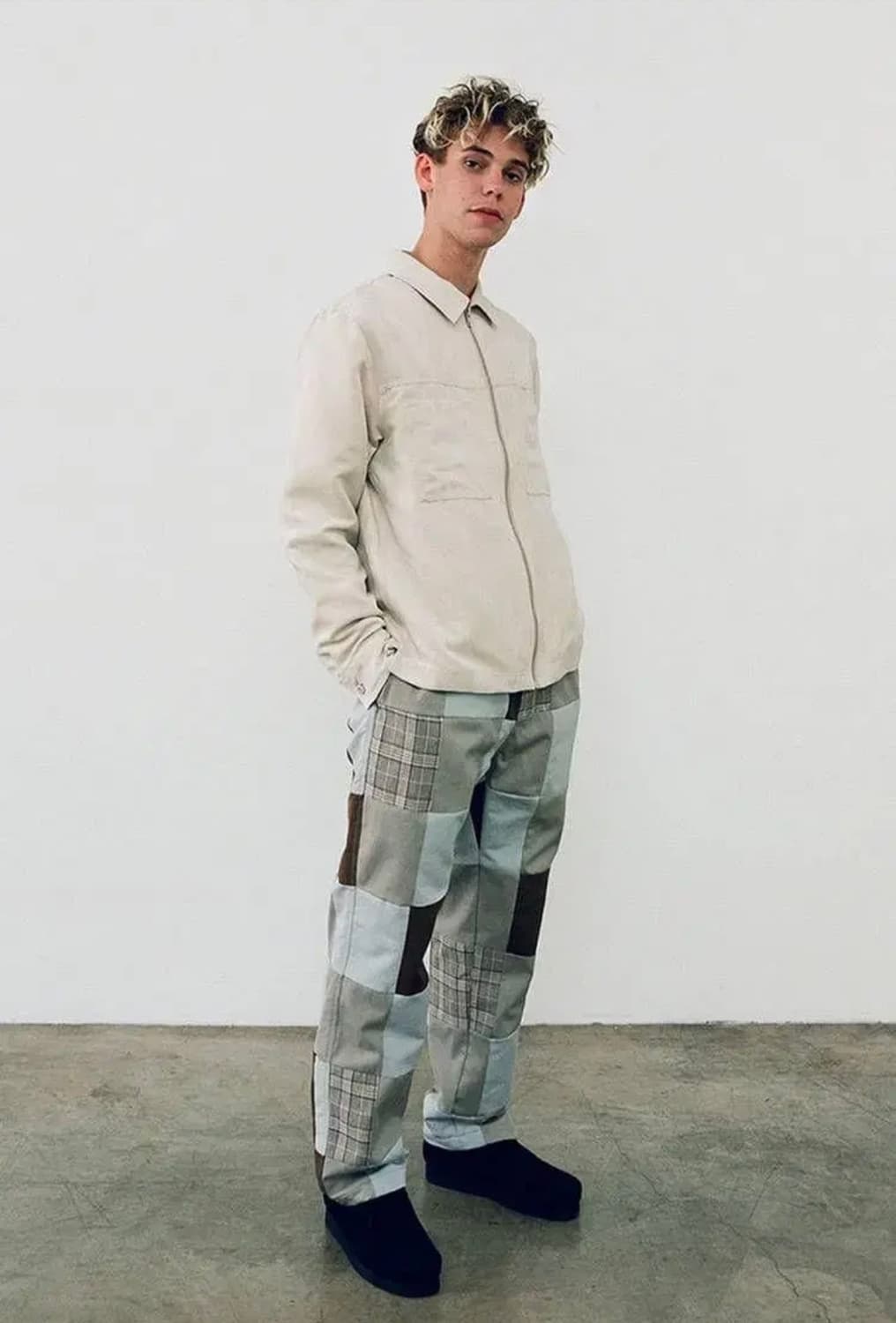 M 스투시 패치워크 비치팬츠 상품이미지1