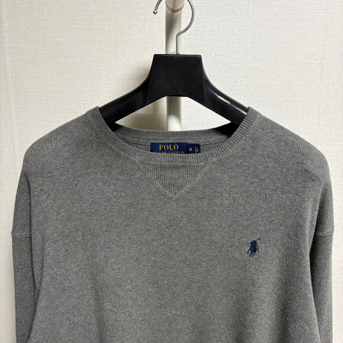 폴로 랄프로렌 코튼 스웻 니트 / 그레이, M 상품이미지2