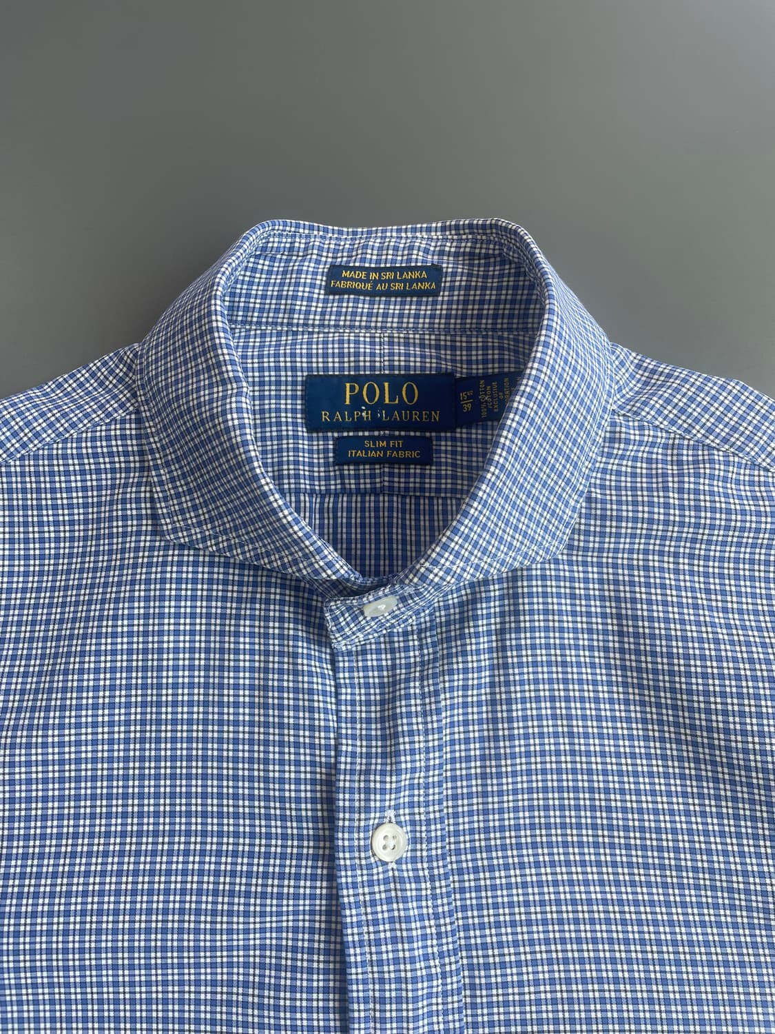 [M] 폴로 랄프로렌 블루 체크 셔츠 ITALY FABRIC 상품이미지7