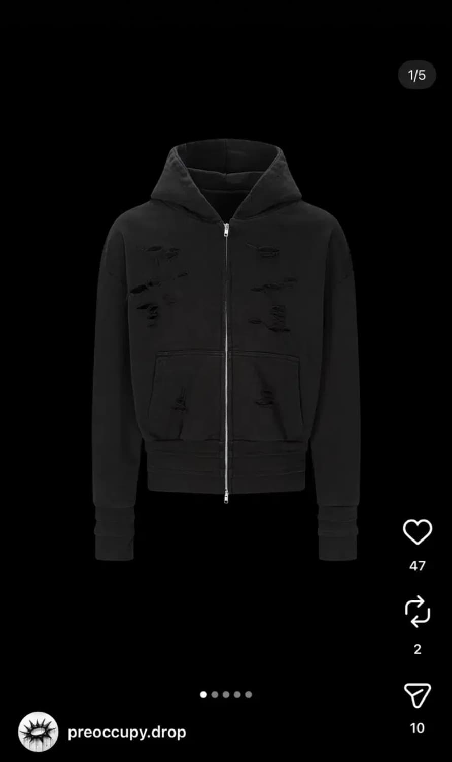 프리아큐파이 트리플 레이어드 후드집업 삽니다 상품이미지1