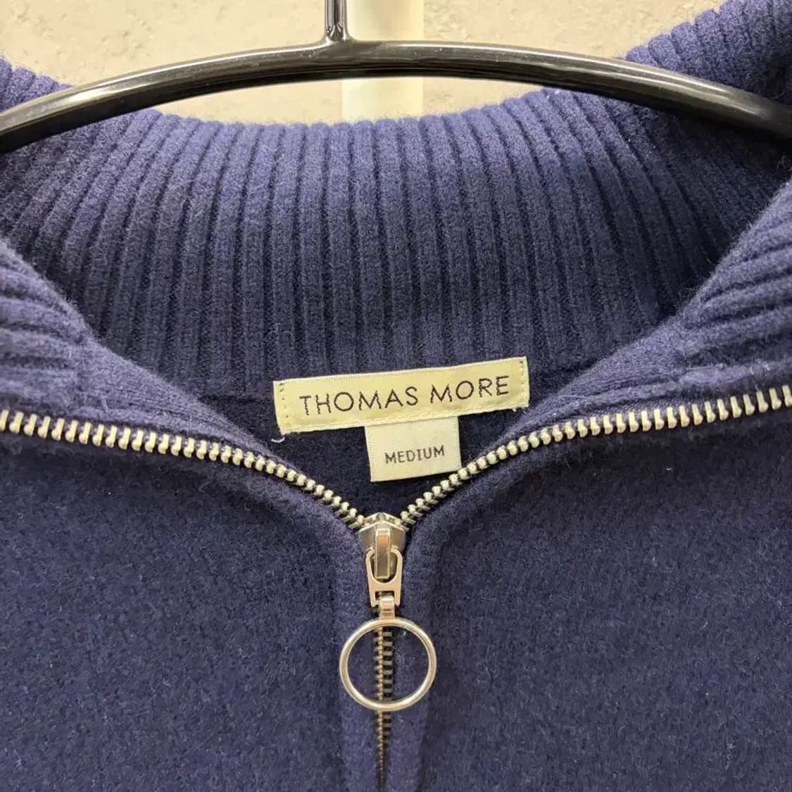 Thomas More 반집업 니트 M 네이비 상품이미지3
