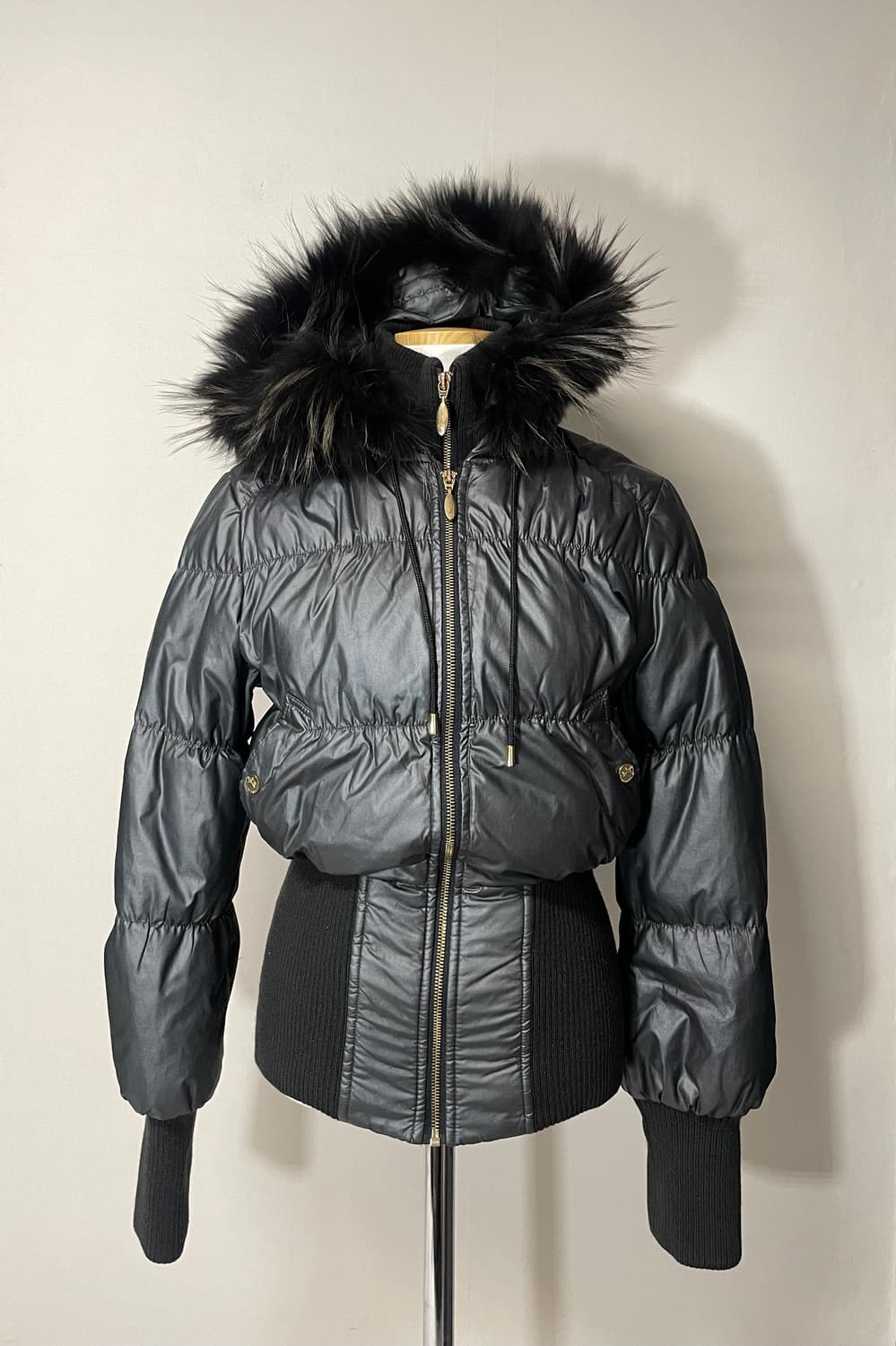 라쿤 울프죠 딱붙 퍼 봄버 패딩 상품이미지4