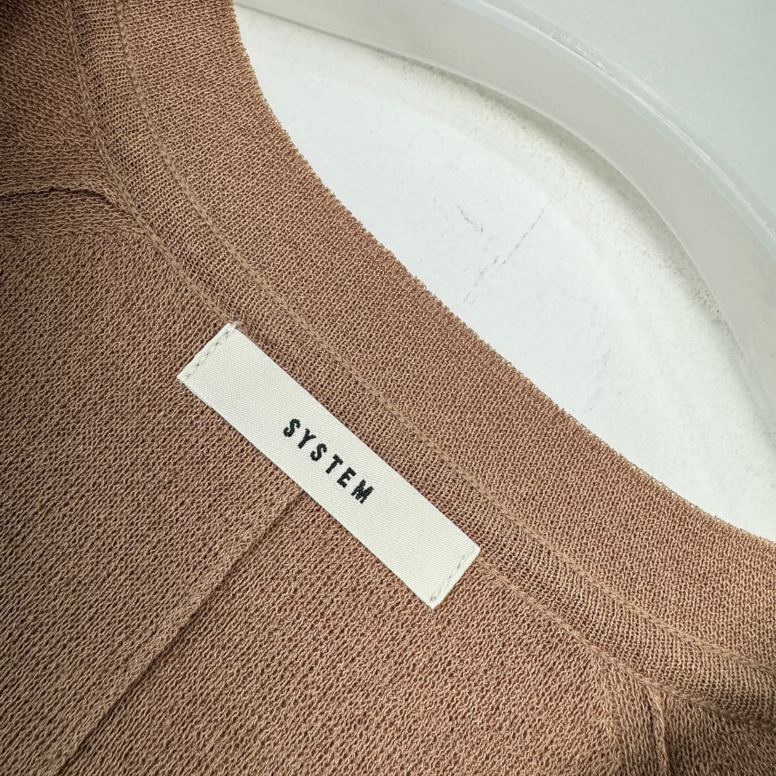 시스템 반팔 롱 니트 원피스 상품이미지3