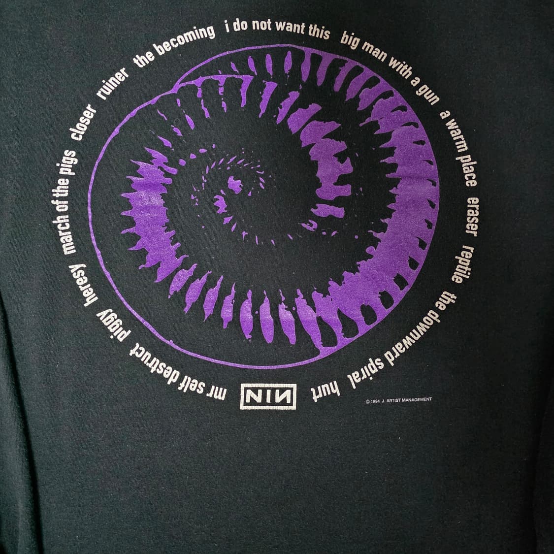 [XL] 90s 나인인치네일스 DOWNWARD 빈티지 밴드티 롱슬리브 상품이미지3