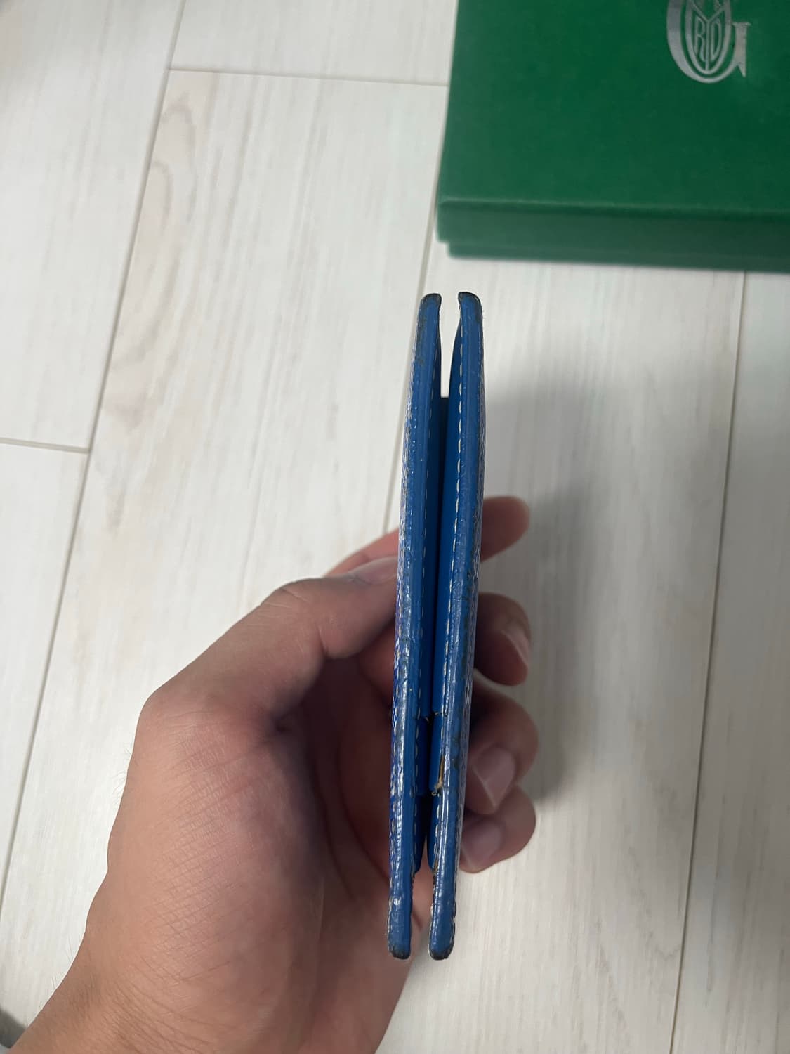 백화점판 고야드 생피에르 카드지갑 블루 상품이미지7