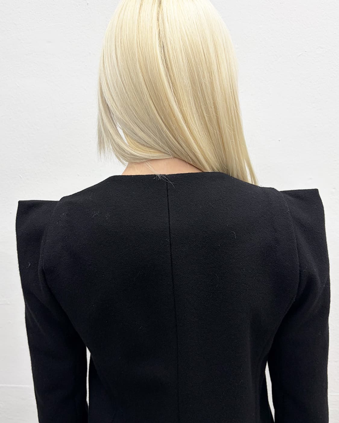 프렌치 디자이너 박스-숄더 울 자켓 상품이미지5