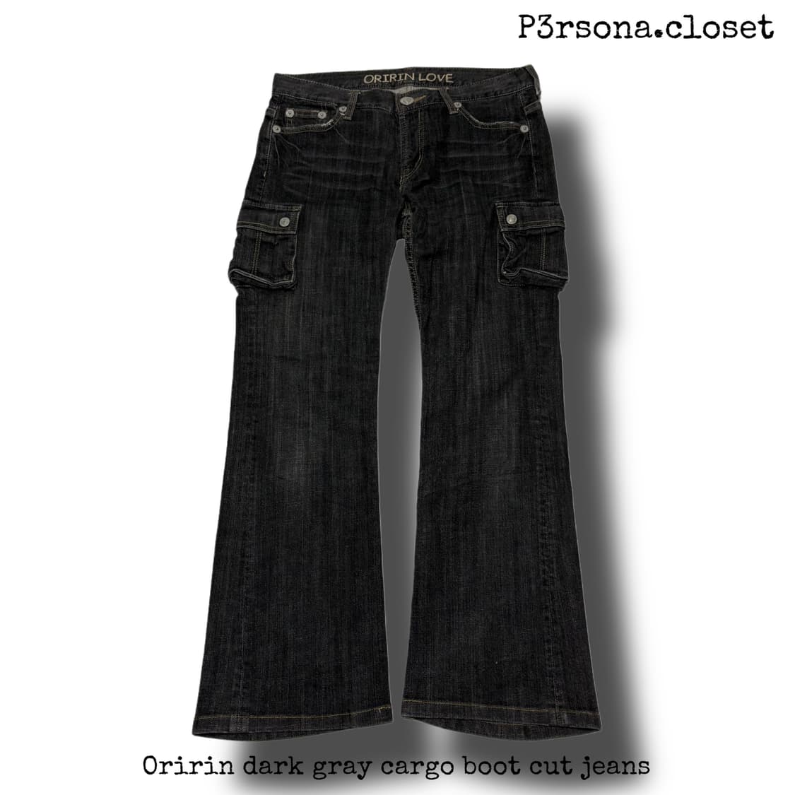 Oririn dark gray cargo boot cut jeans 상품이미지1