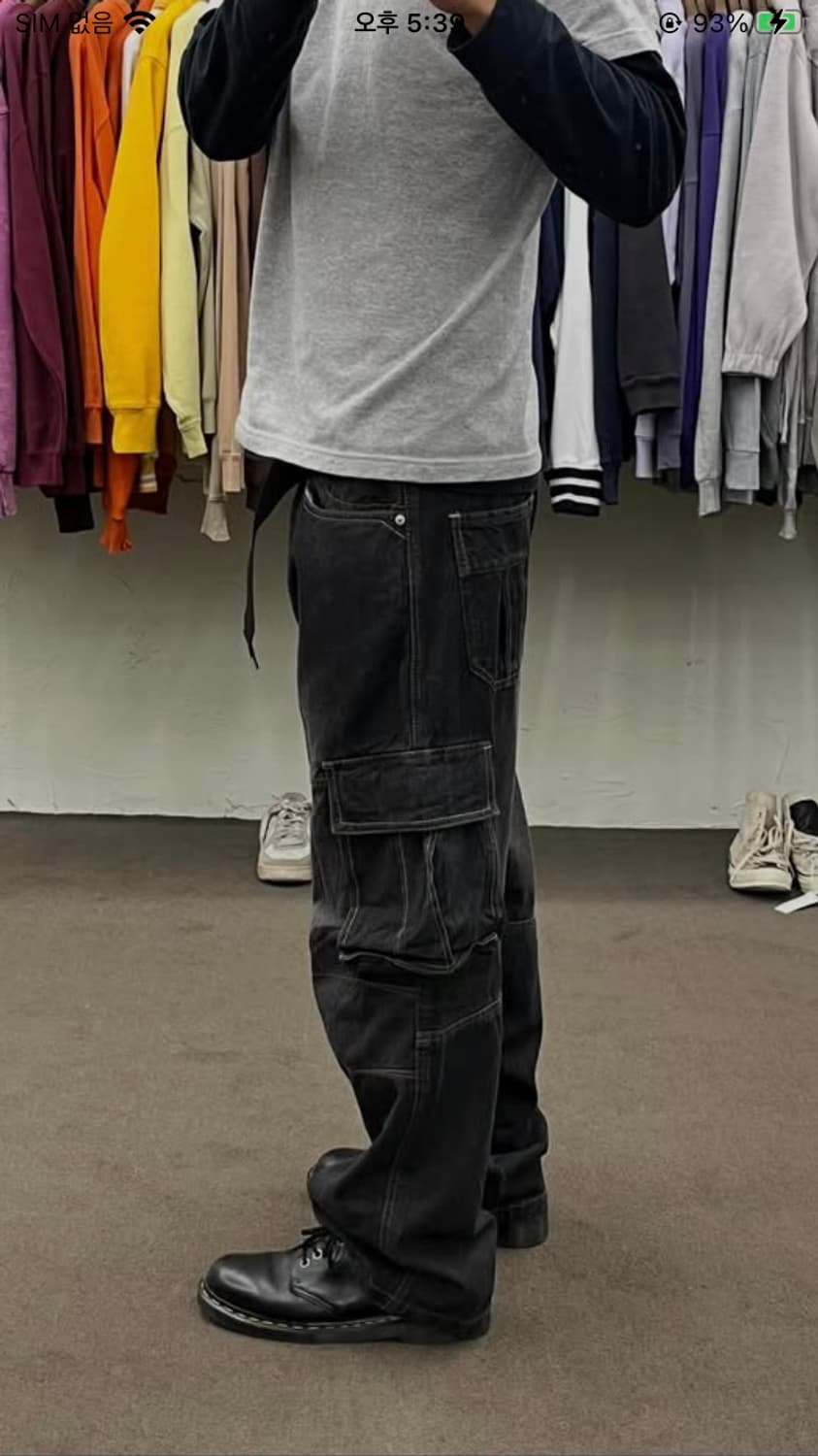 피코 벨티드 카고 데님 팬츠 상품이미지9