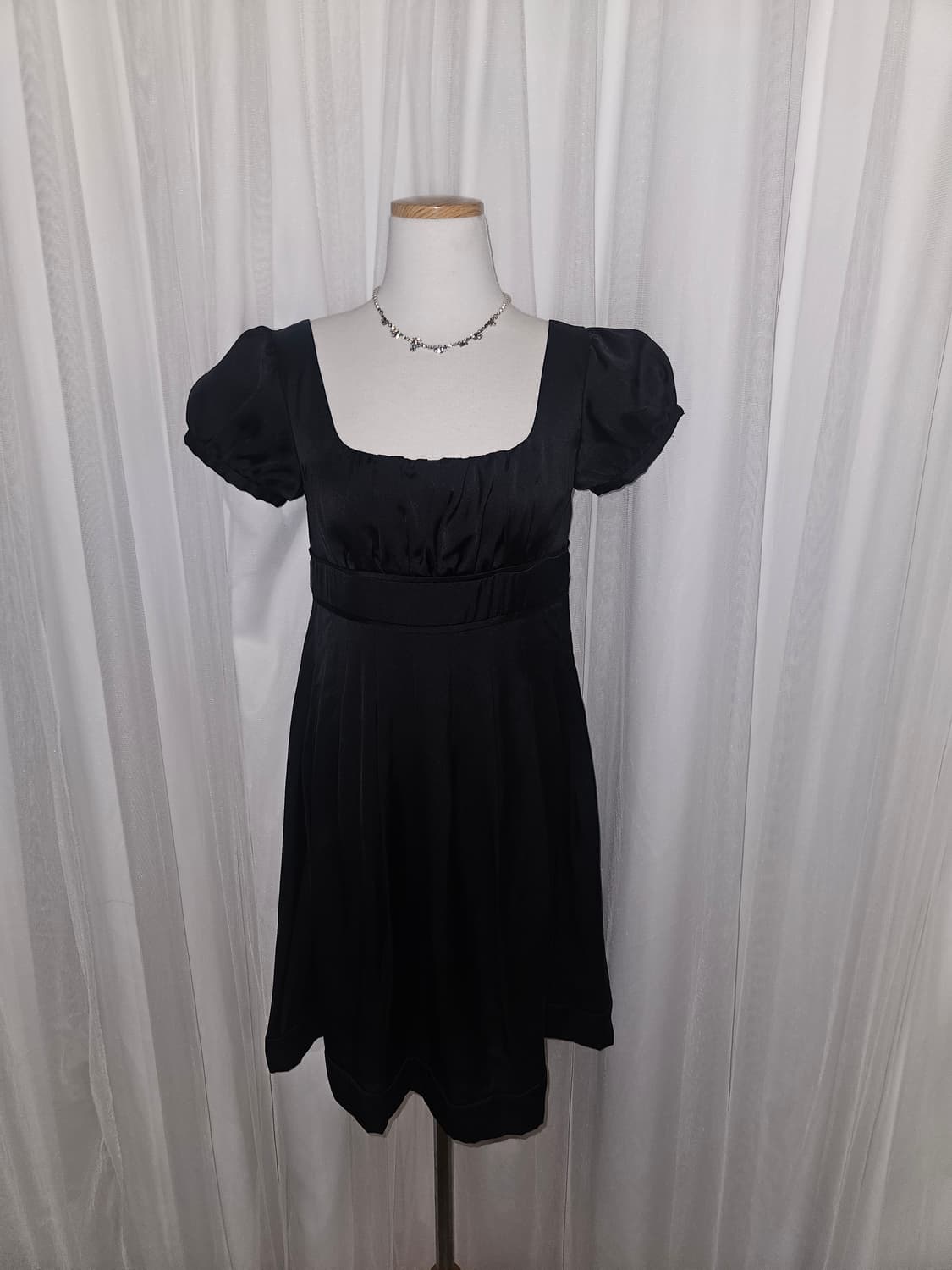 laisse passe 공겜여주 블랙 실크 히메 드레스 상품이미지2