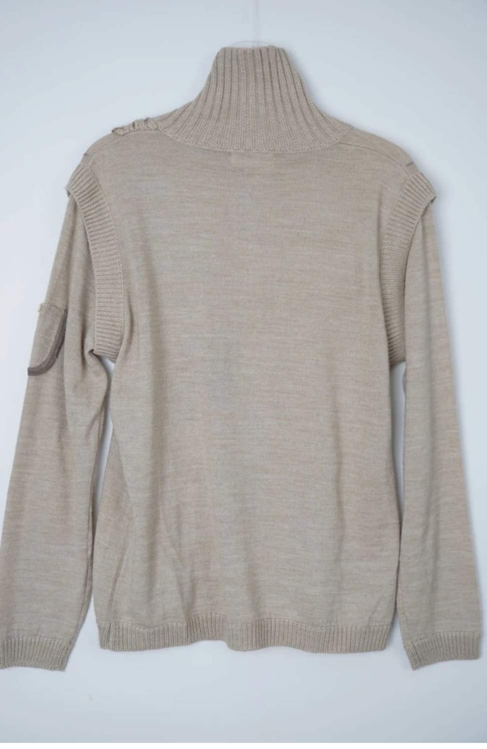 Japanese vintage 베이지 고양이 버튼 니트 상품이미지2