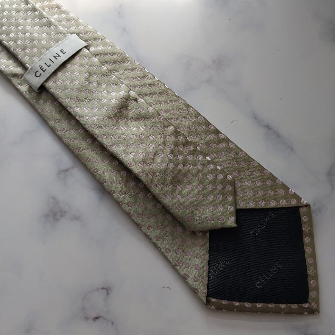 셀린느 실크 트리오페 로고 패턴 넥타이 8.5cm A+등급 K1301
 상품이미지8