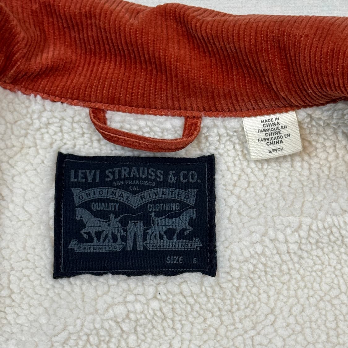 S) 리바이스 코듀로이 코치 자켓 양털안감 상품이미지7