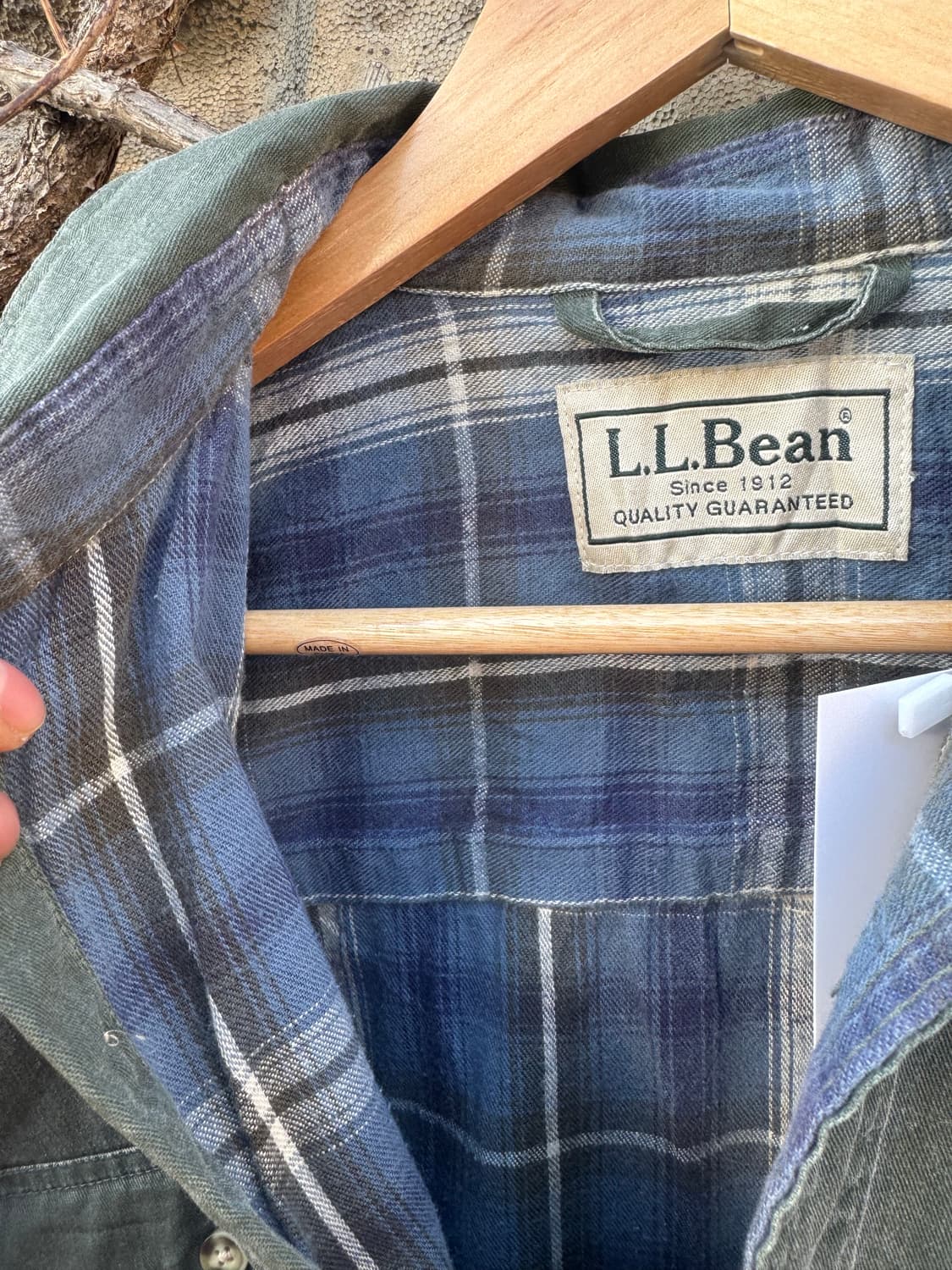 엘엘빈 빈티지 플란넬 체크 셔츠 안감 페이딩 워크 셔츠 상품이미지6