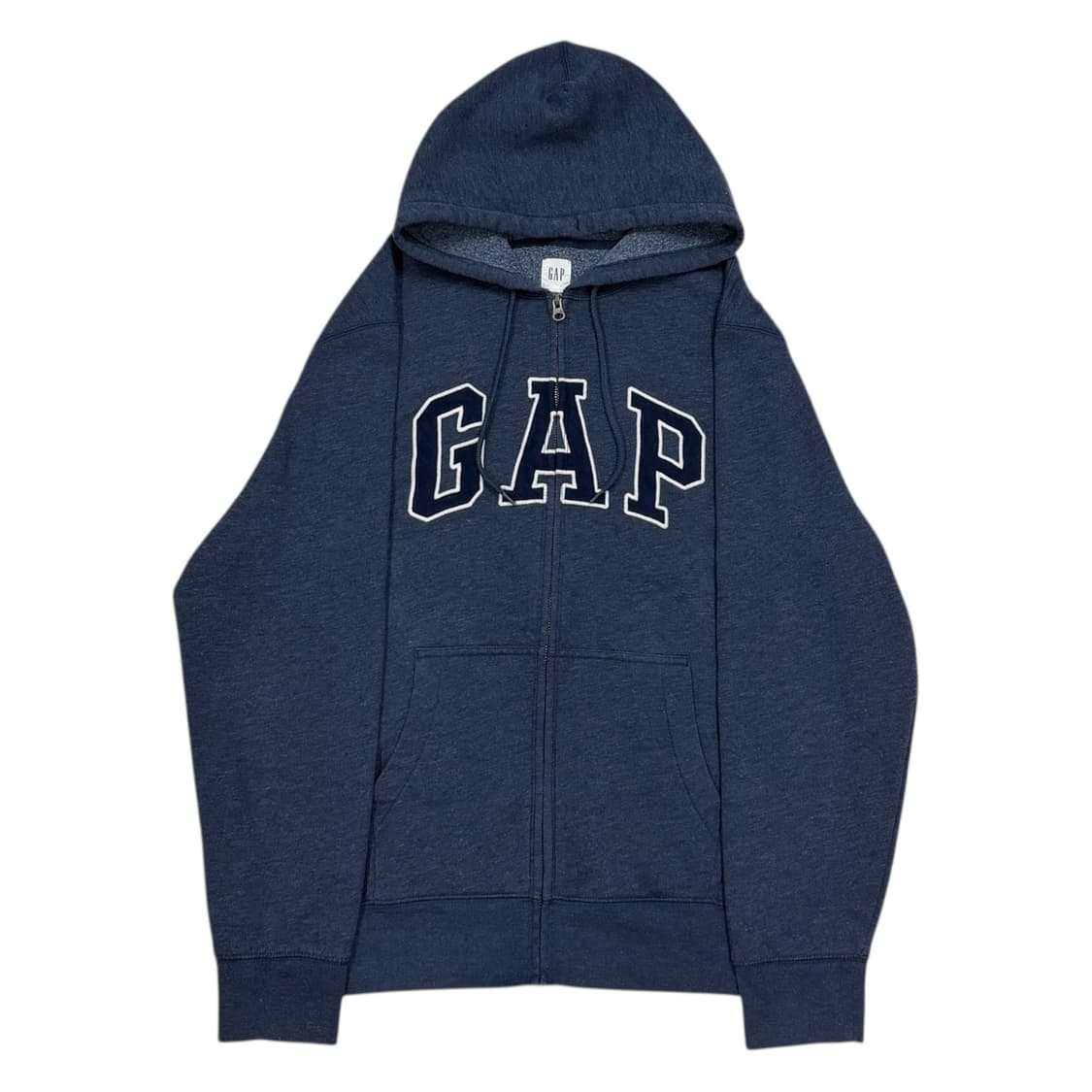 GAP 빈티지 스펠로고 기모 후드집업 자켓 차콜네이비 XL 상품이미지1