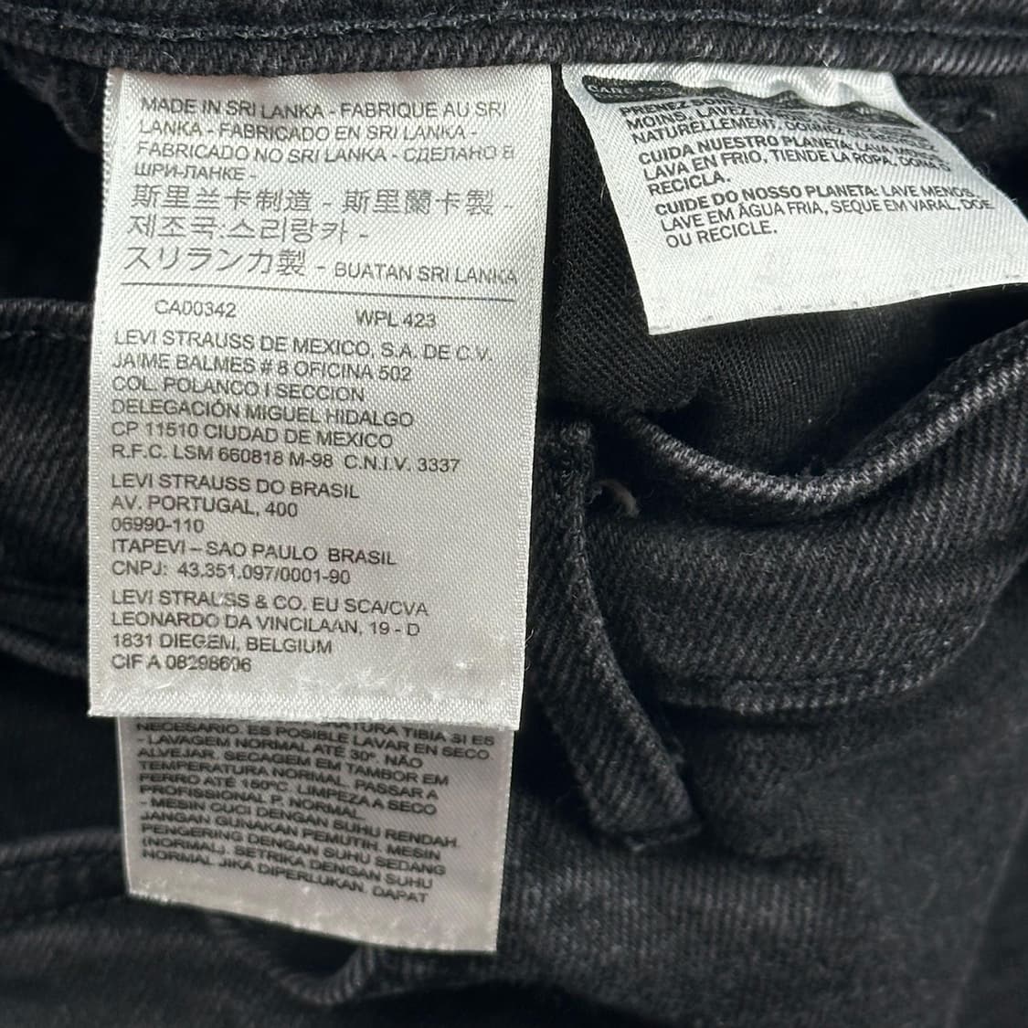 리바이스 오리지널 흑청 블랙진 우먼 데님 팬츠 (27인치 여성추천) 상품이미지7