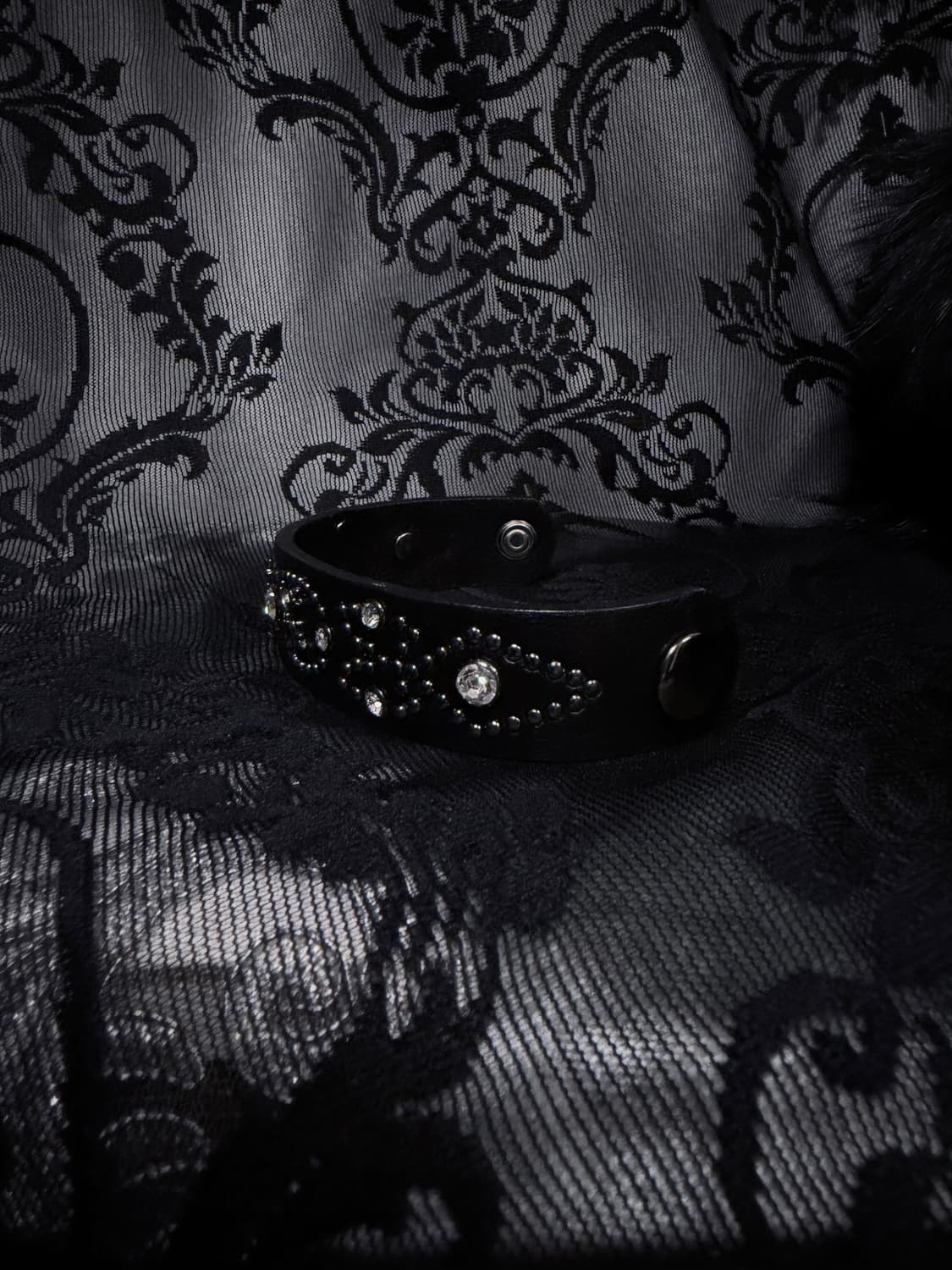 [VINTAGE] ༺ BRACELET 002 큐빅 볼드 소가죽 팔찌 상품이미지7