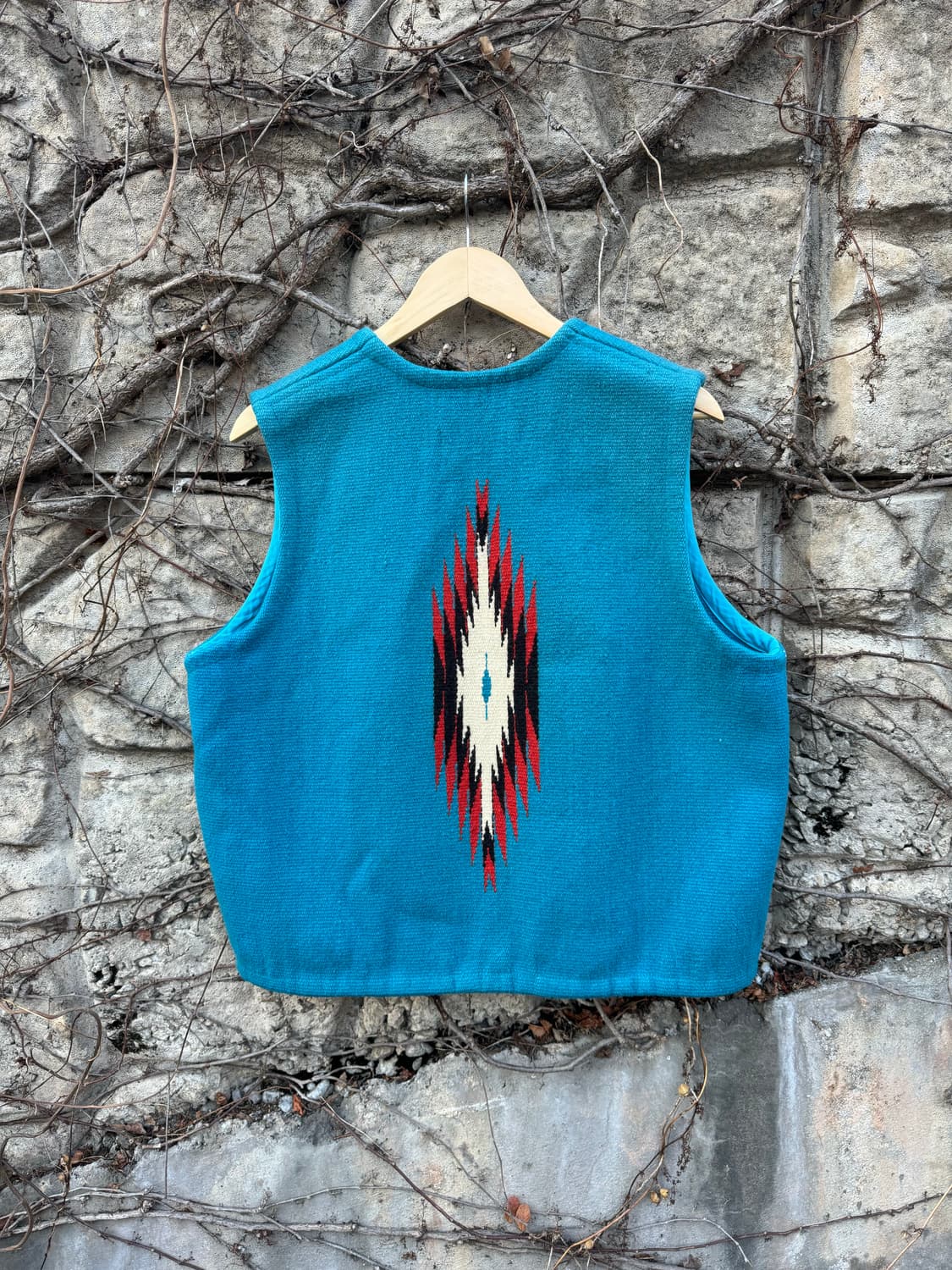 센티넬라 오르테가 핸드 우븐 울 네이티브 무늬 웨스턴 치마요 베스트 조끼 상품이미지2