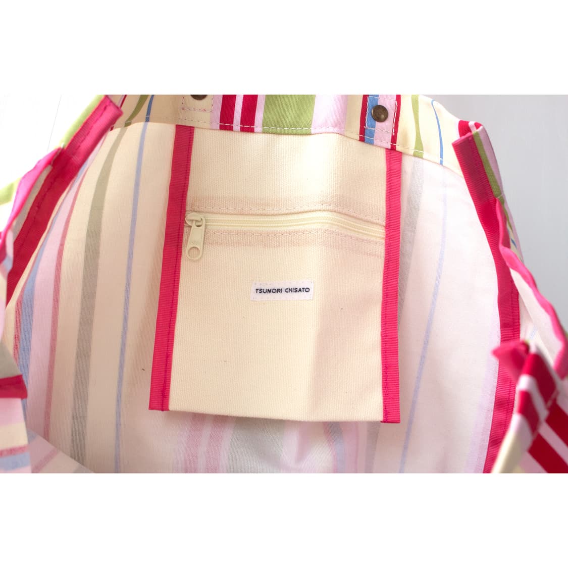 츠모리치사토 플라워 줄-무늬 숄더백 🌷 상품이미지7