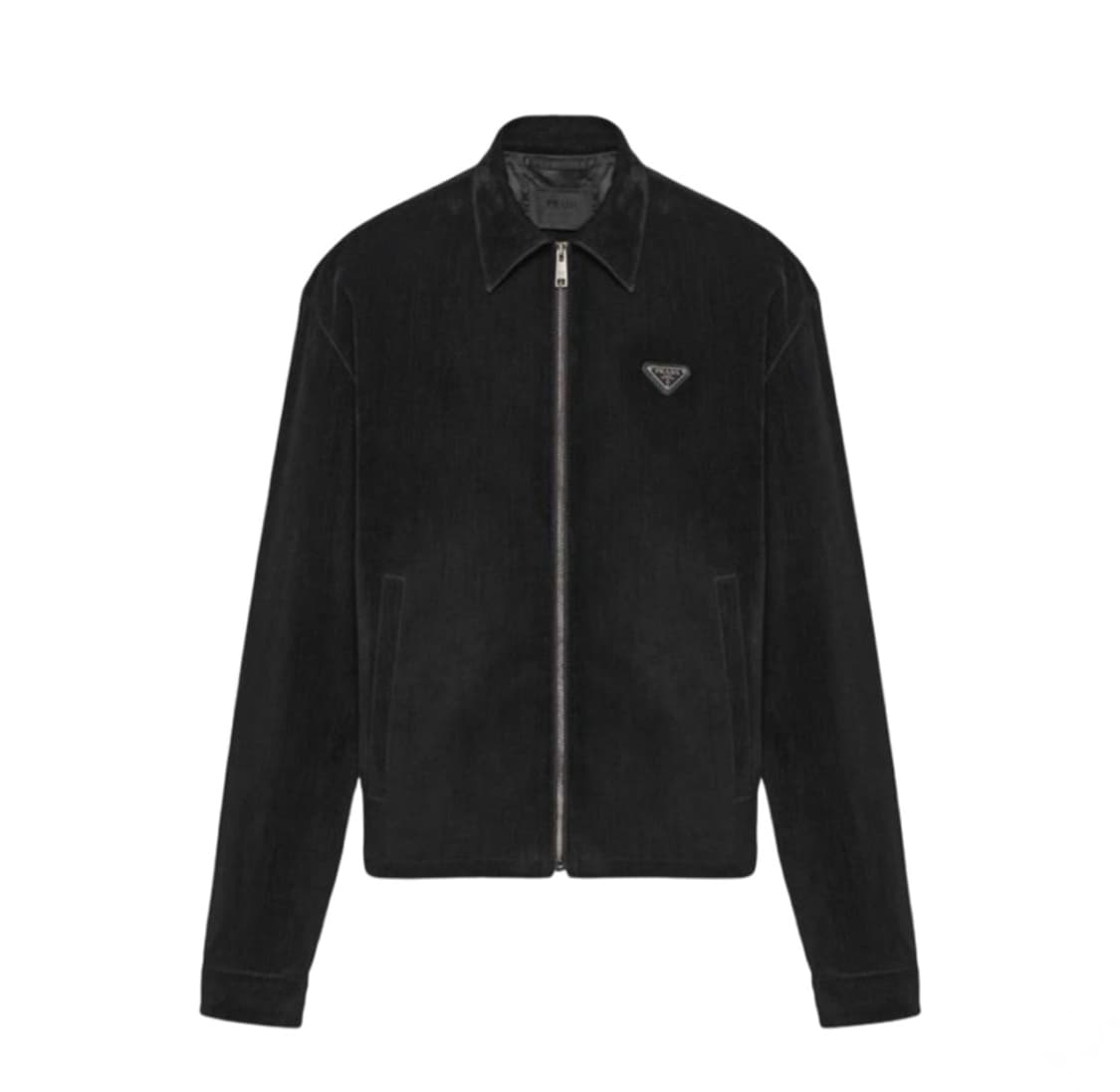 [L] 프라다 벨벳 블루종 자켓 블랙(SGB999) 상품이미지1