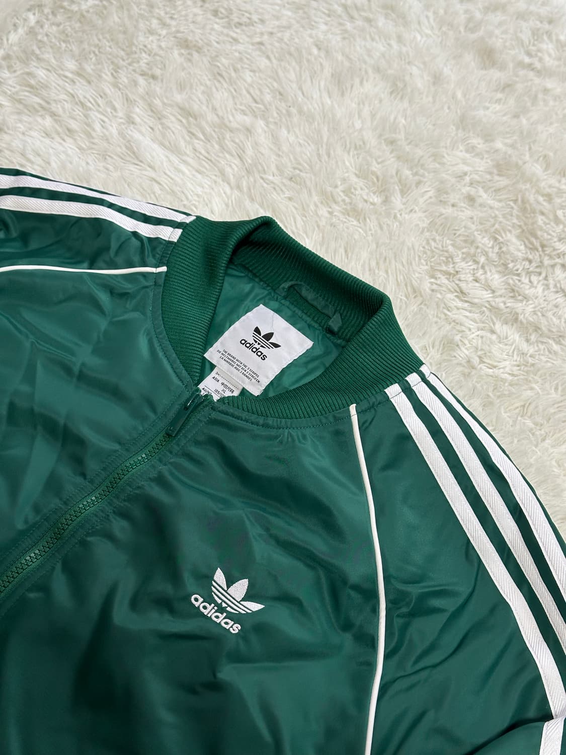 아디다스 녹색 3선 트랙 자켓 XL 상품이미지3