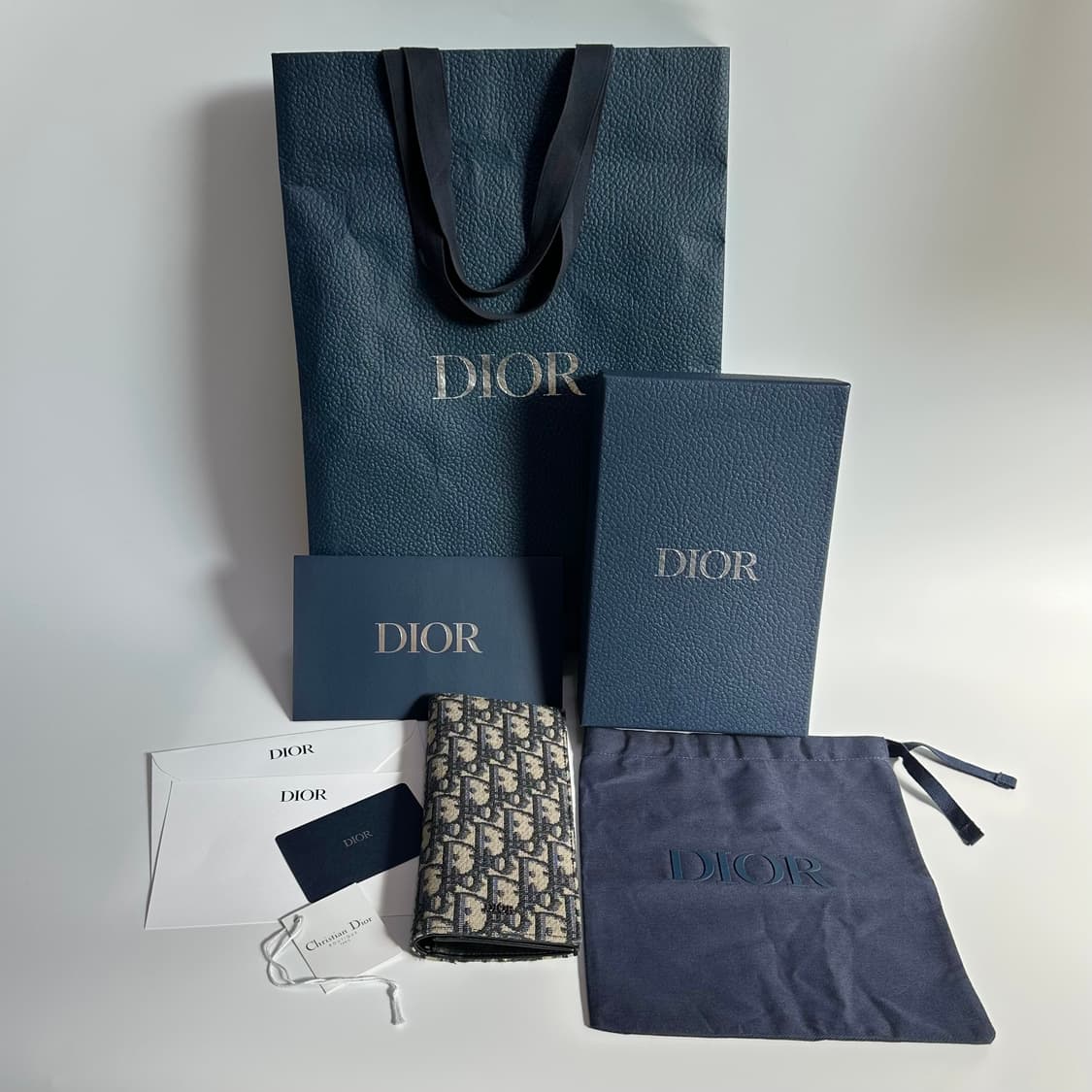 [새상품급] 디올 오블리크 버티컬 자카드 장지갑 풀구성 상품이미지1