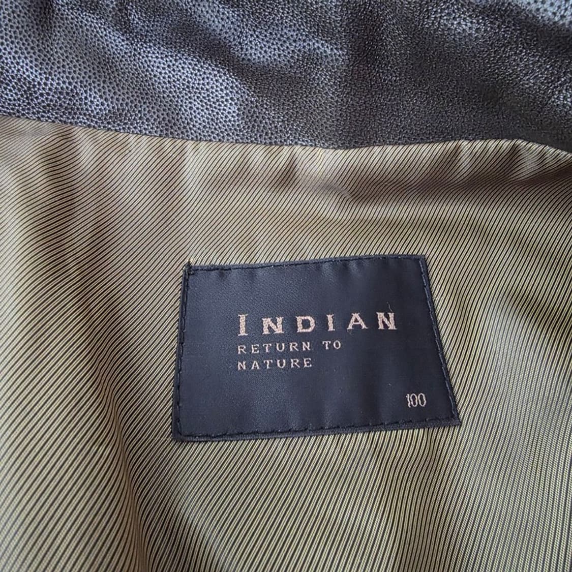 INDIAN 소가죽 브라운 레더자켓 L 상품이미지5