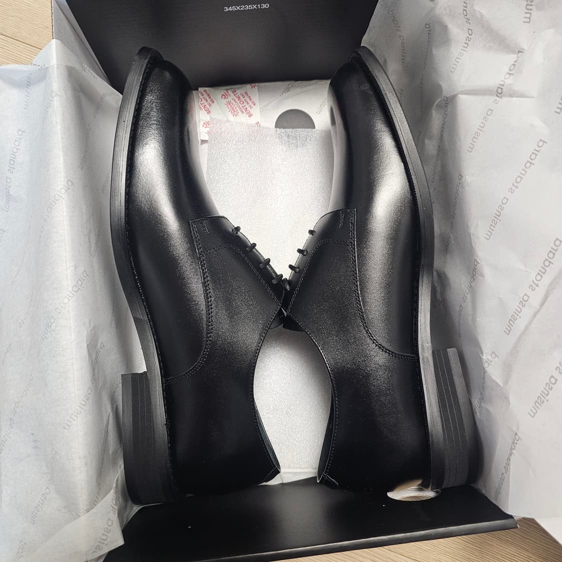 275 새제품) 무신사스탠다드 스퀘어 스퀘어토 더비 슈즈 구두 남자 상품이미지7