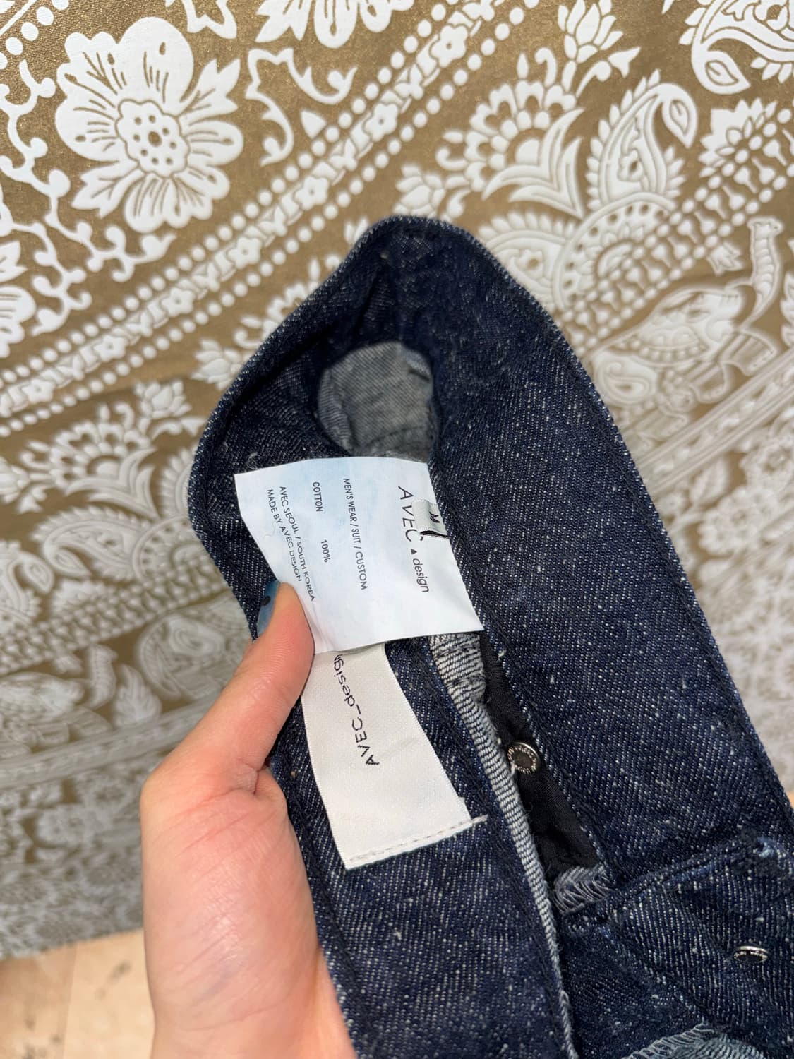 AVEC design 디테일 생지 데님팬츠  상품이미지6