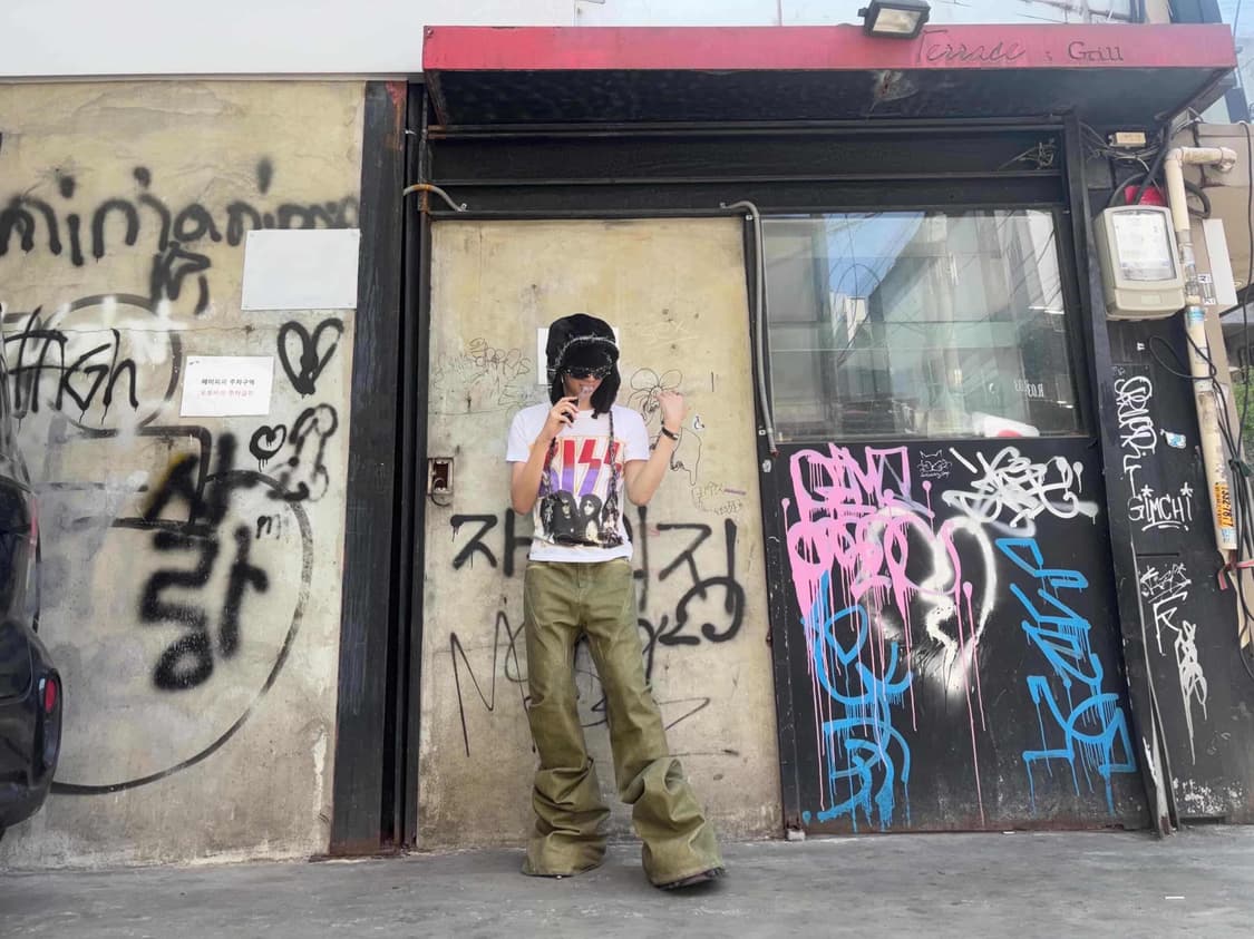 (31) 릭오웬스 다크쉐도우 포터빌 바이어스 부츠컷 세이지 그린 코팅 상품이미지4