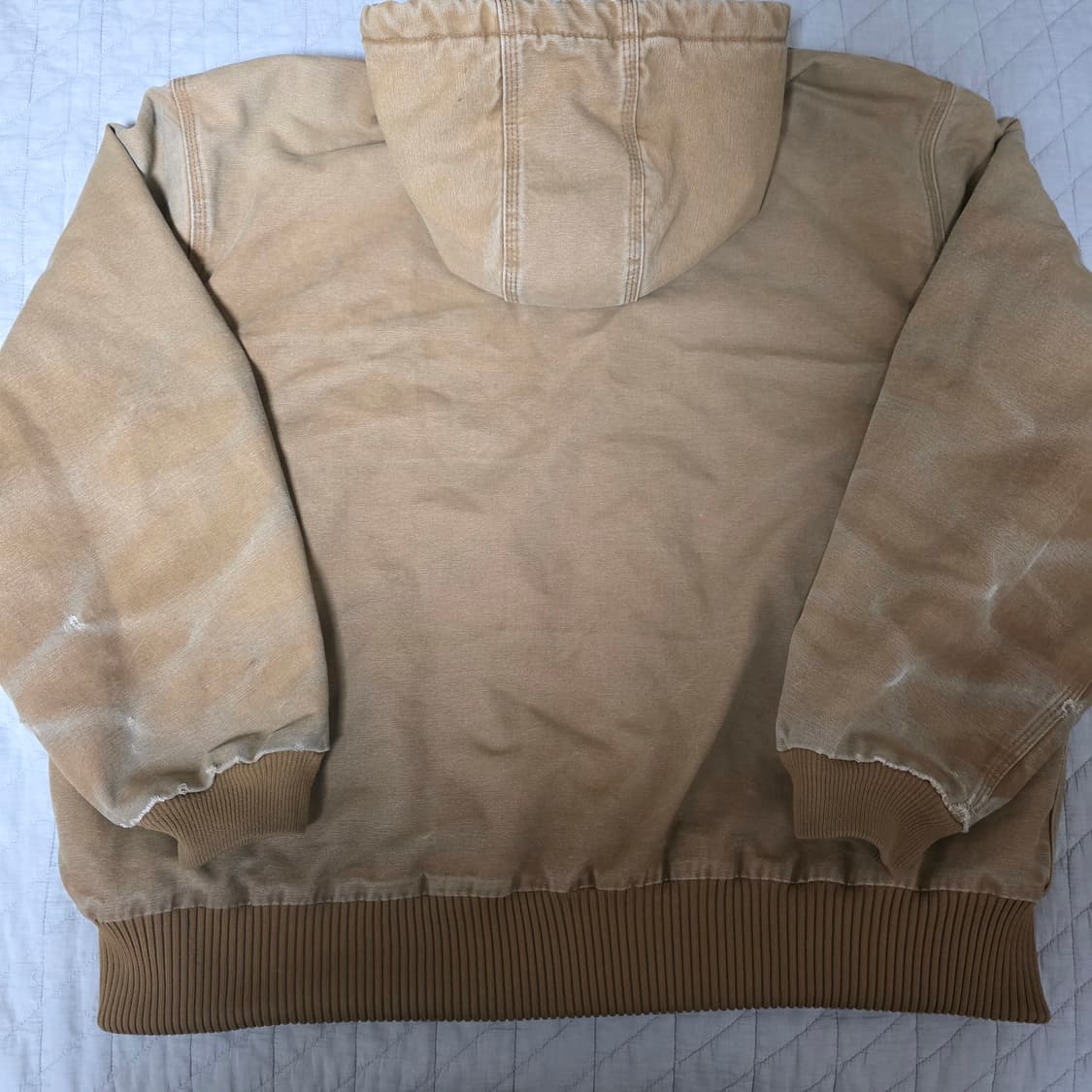 [2XL] 00s 빈티지 칼하트 j130 트래쉬드 페이드 워크자켓 상품이미지4