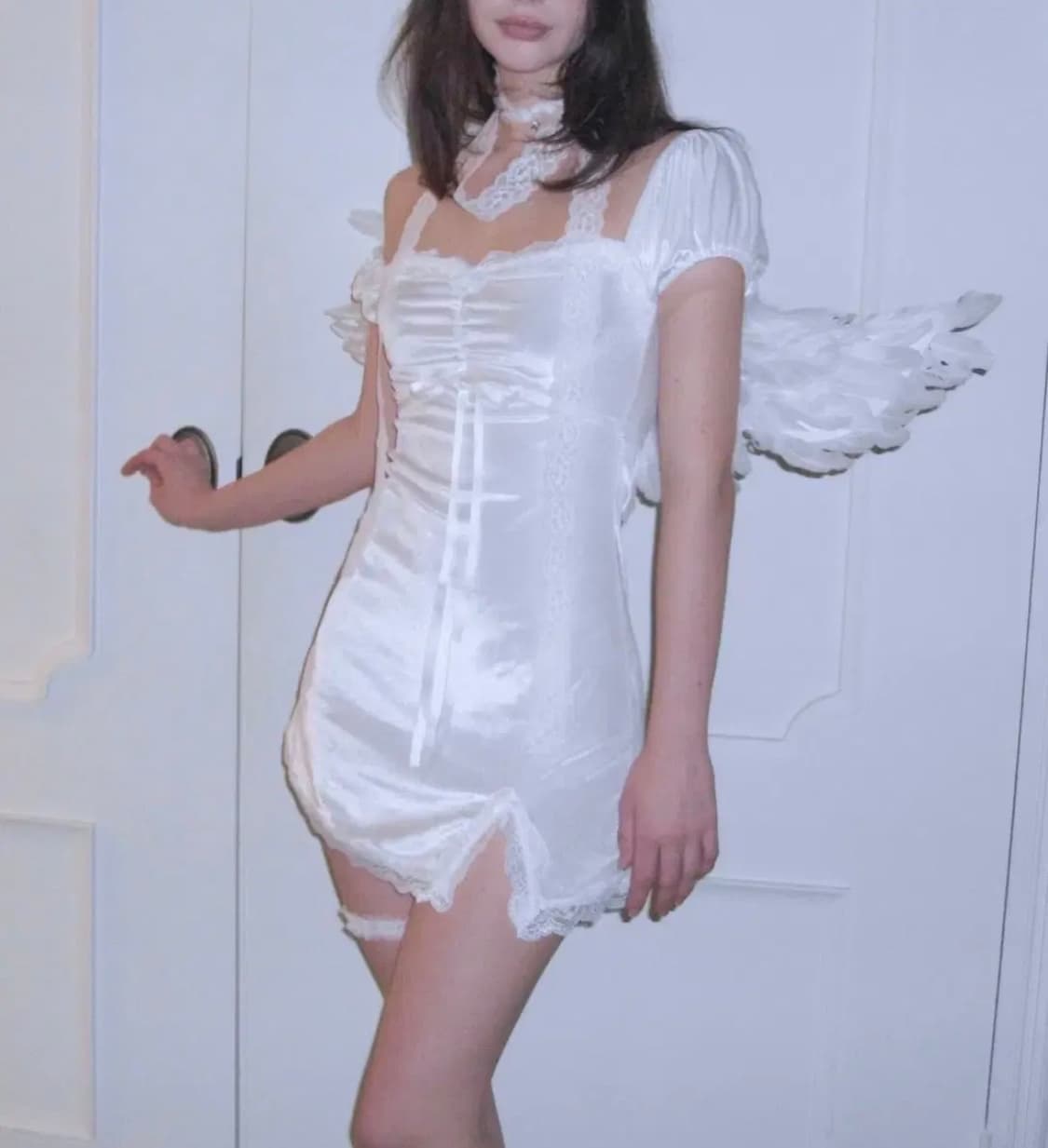 엔젤릭버진스 snowie dress 스노위 드레스 화이트 레이스 상품이미지3