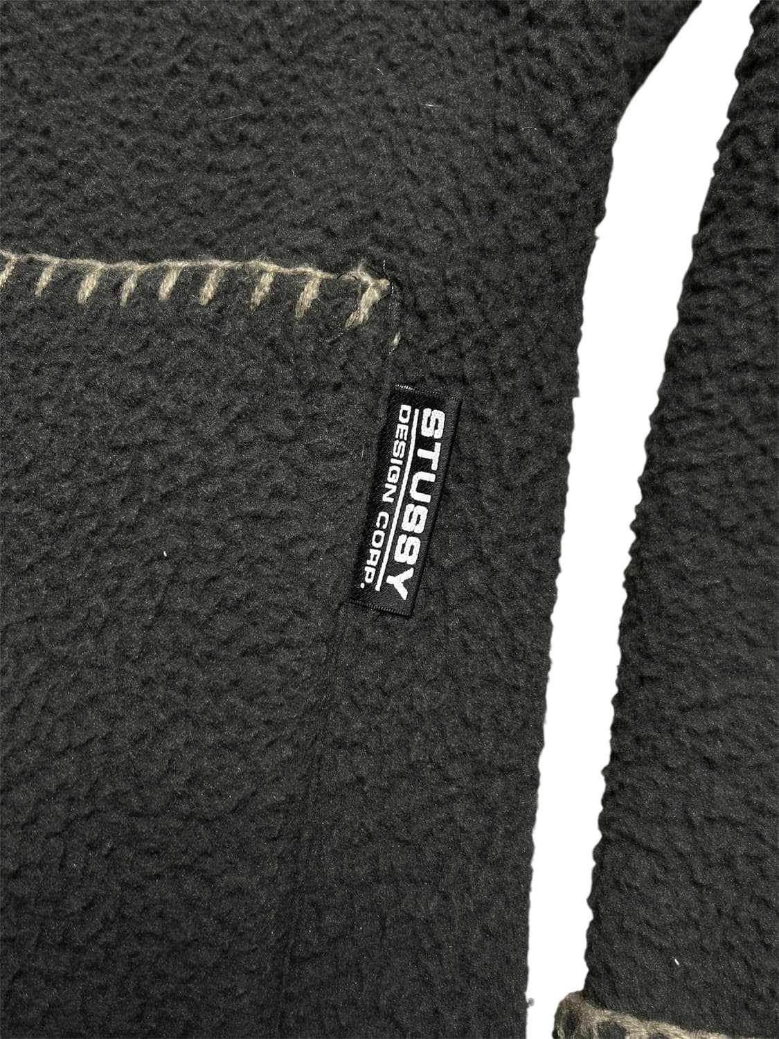 [XL] 스투시 우지 블랭킷 스티치 플리스 자켓 브라운 상품이미지3