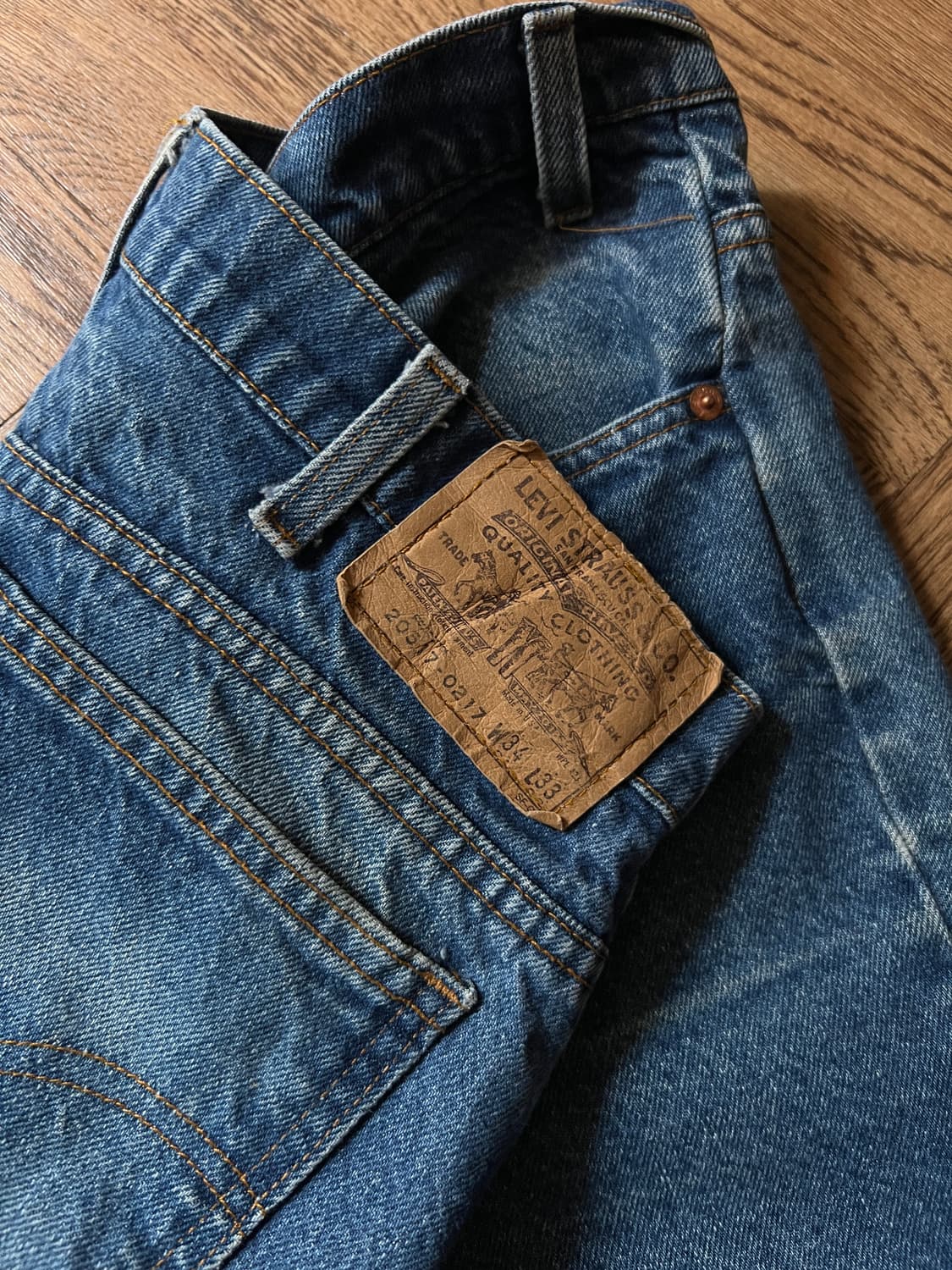 [34]80's 리바이스 USA 20517-0217 오렌지탭 플레어진 상품이미지5