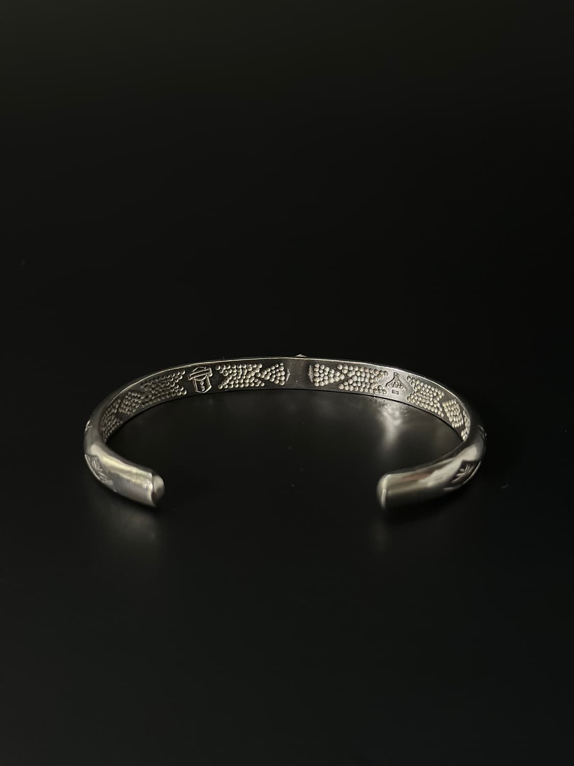 Harley Davidson 모티프 핸드메이드 실버 커프 상품이미지4