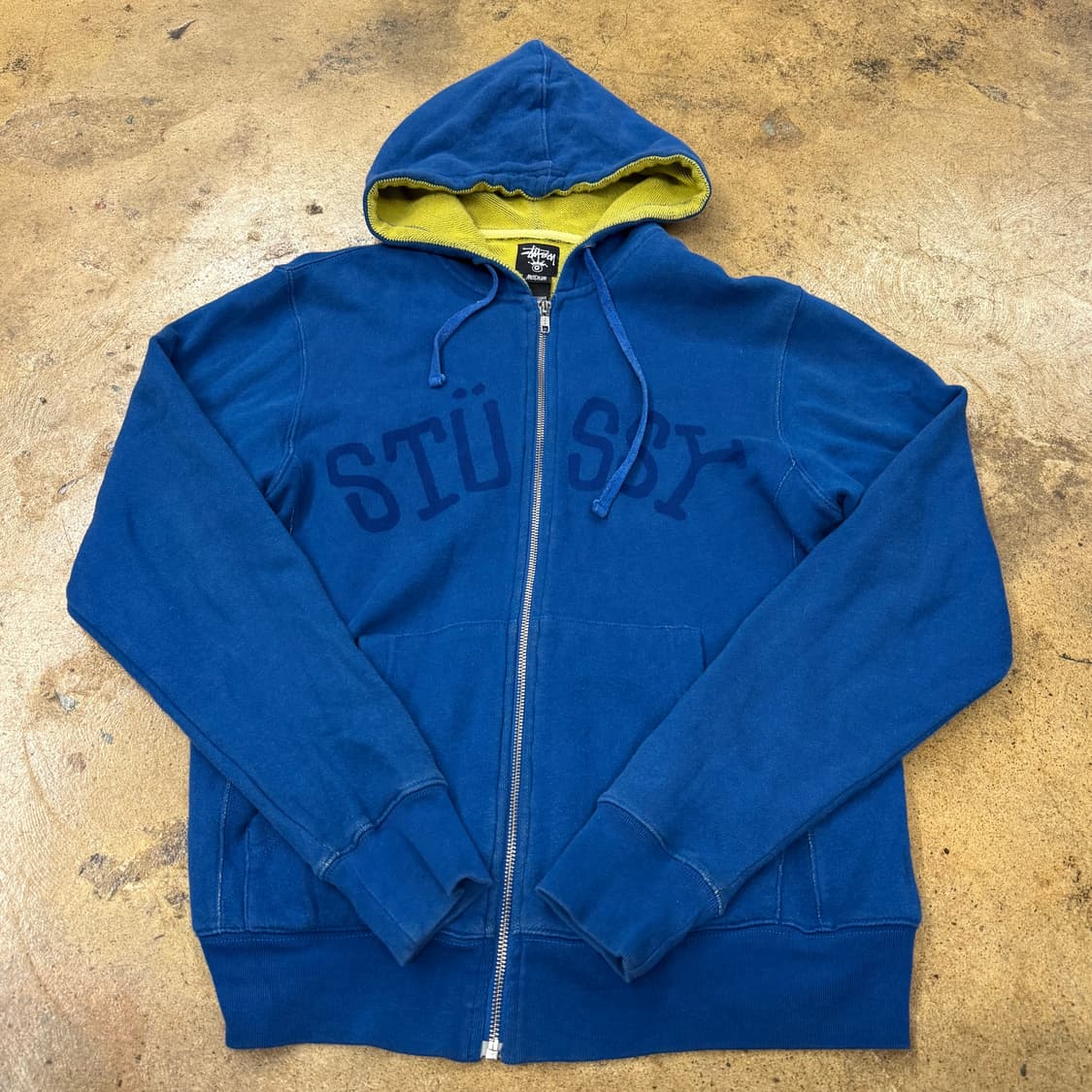 스투시 블루 옐로우 후드집업  상품이미지2