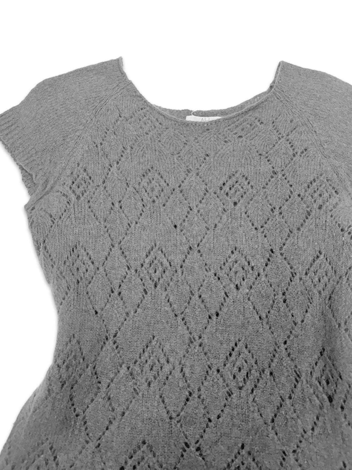 빈티지 그레이 모리 레이어드 반팔 모헤어 니트 상품이미지2