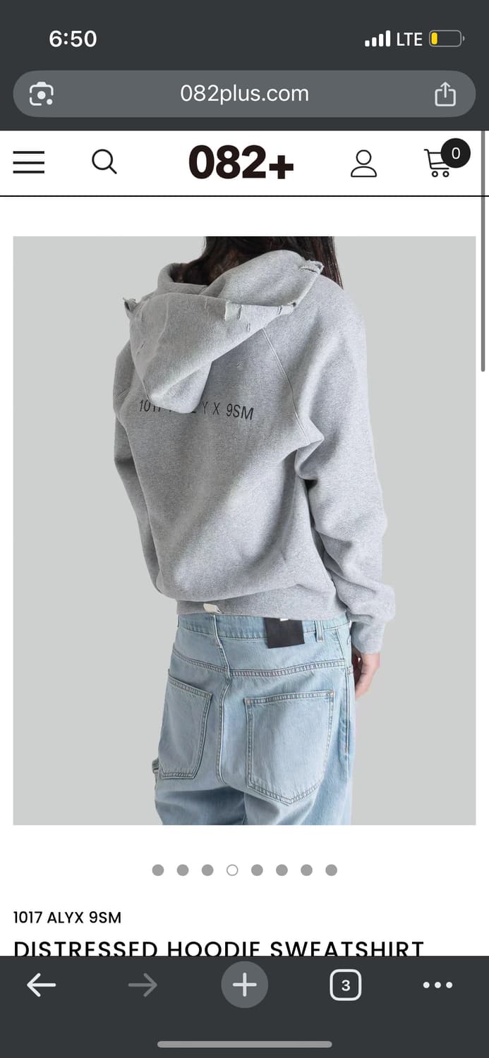 알릭스 그레이 멜란지 디스트레스 후디 상품이미지4